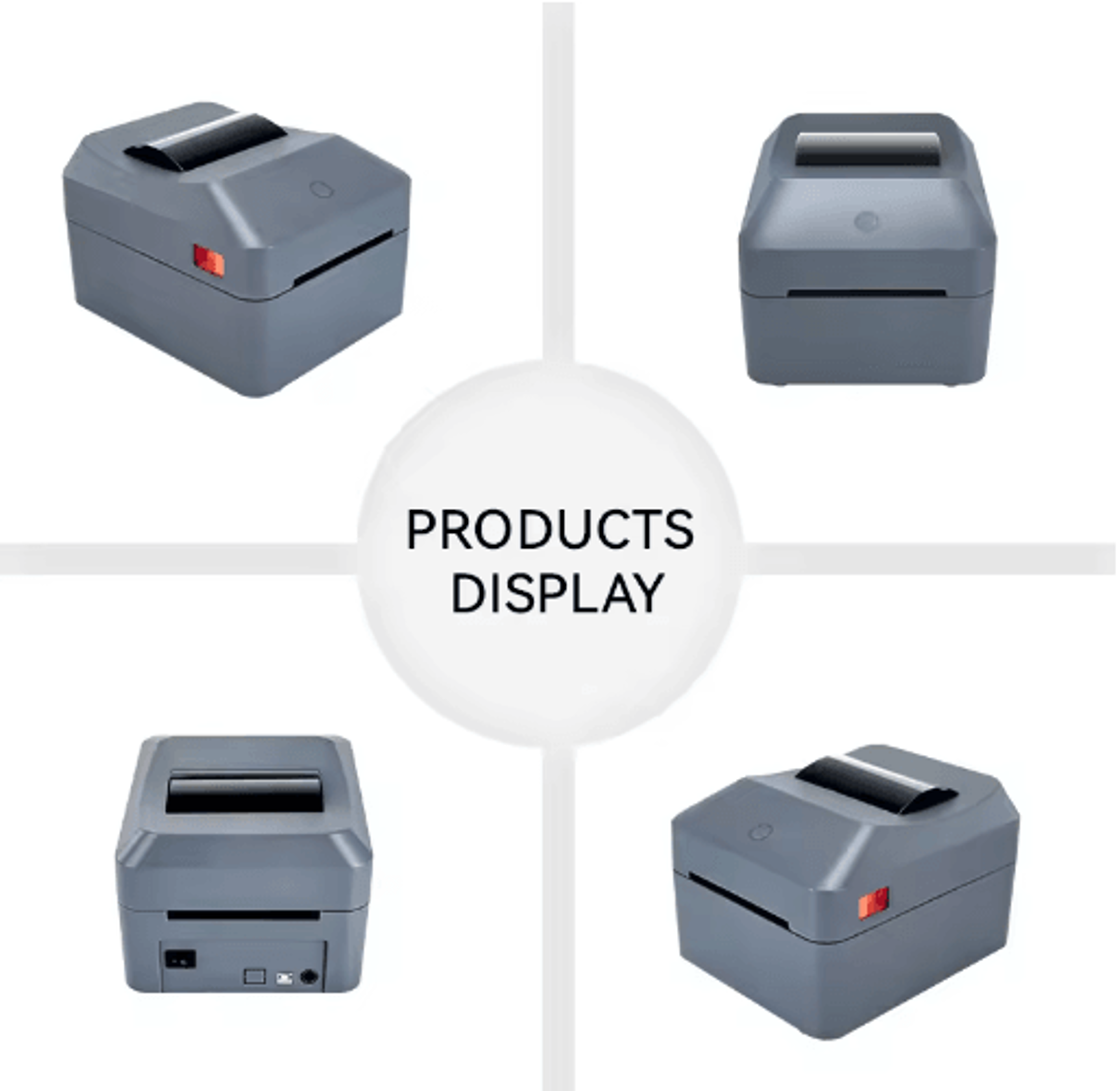 4x6 Thermal Shipping Label Printer  Barcode Printer With Paper Roll Compartment 4