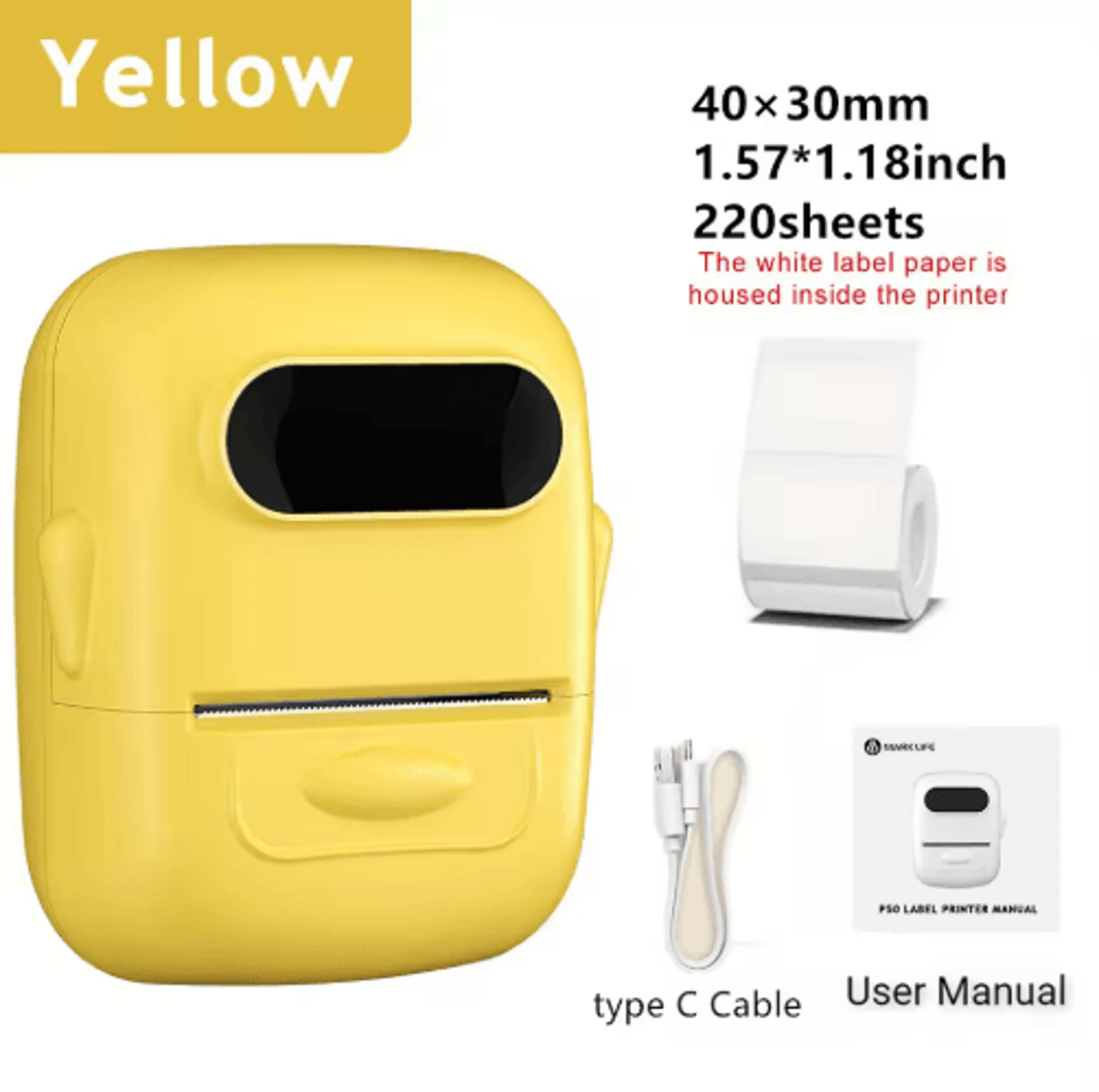 P50 Bluetooth Thermal Label Printer  Portable Inkless Sticker Maker 12