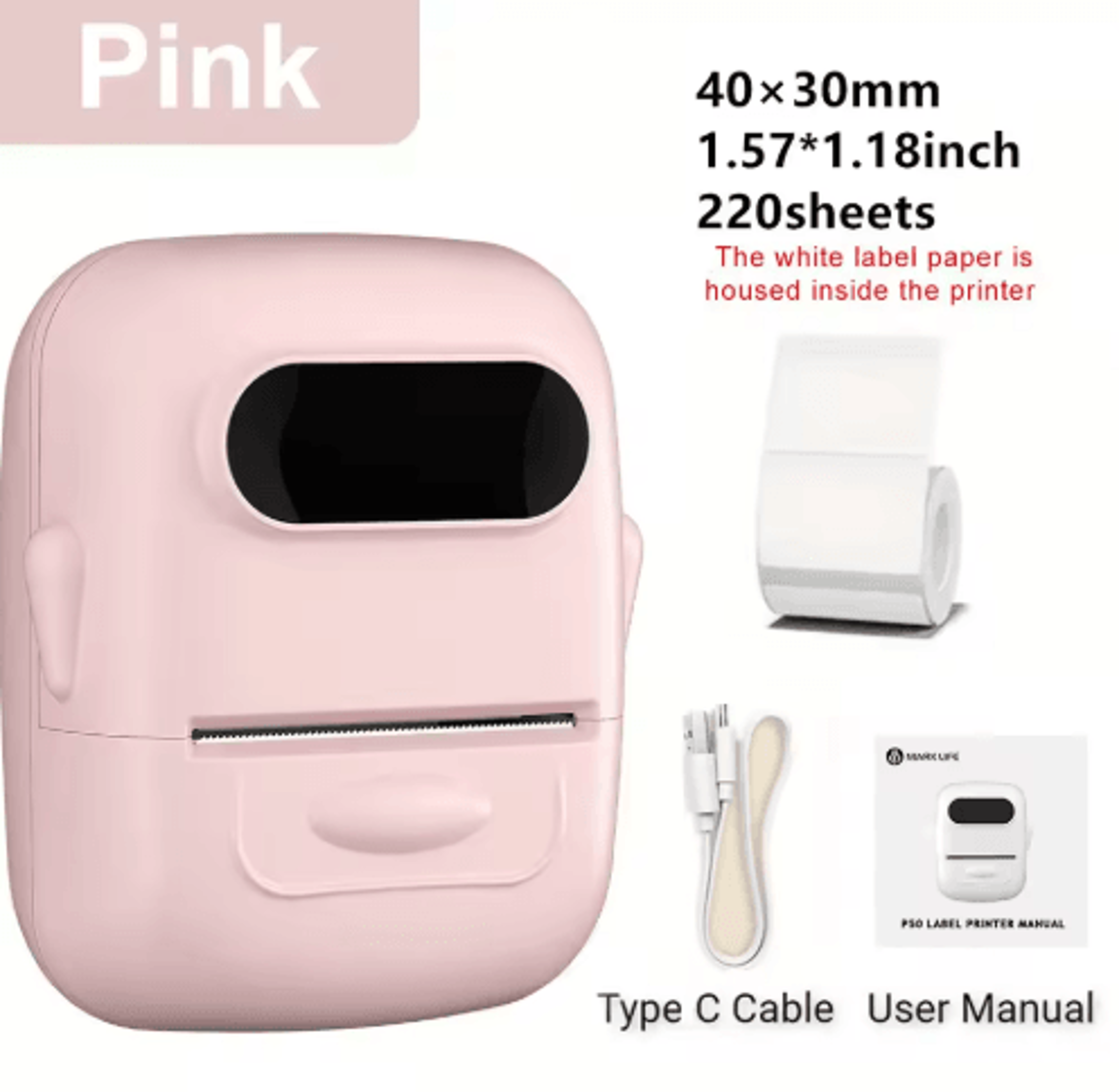 P50 Bluetooth Thermal Label Printer  Wireless Inkless Sticker Maker 3