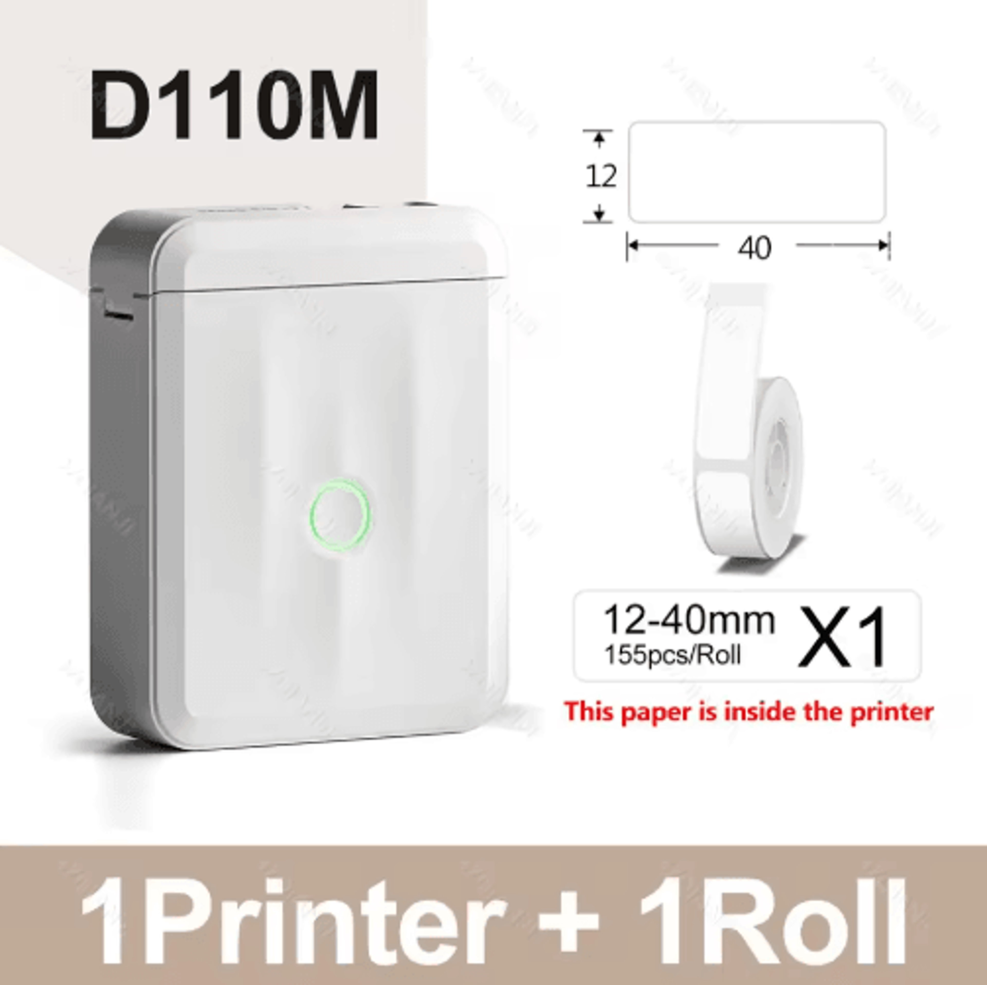 Mini Bluetooth Label Printer  Portable Inkless Smart Sticker Maker 20