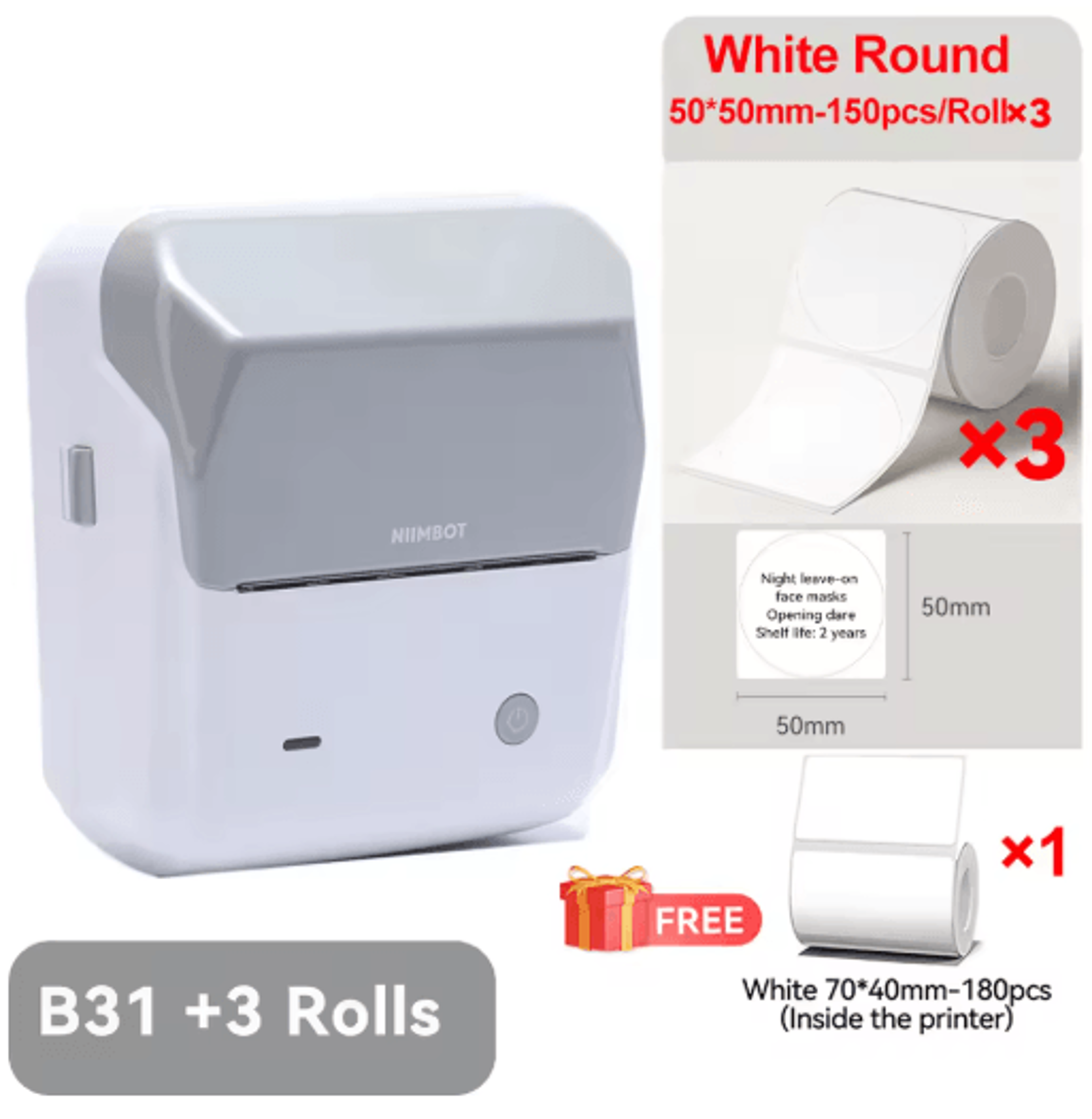 Portable Thermal Label Printer  2075mm Barcode And Sticker Maker 3