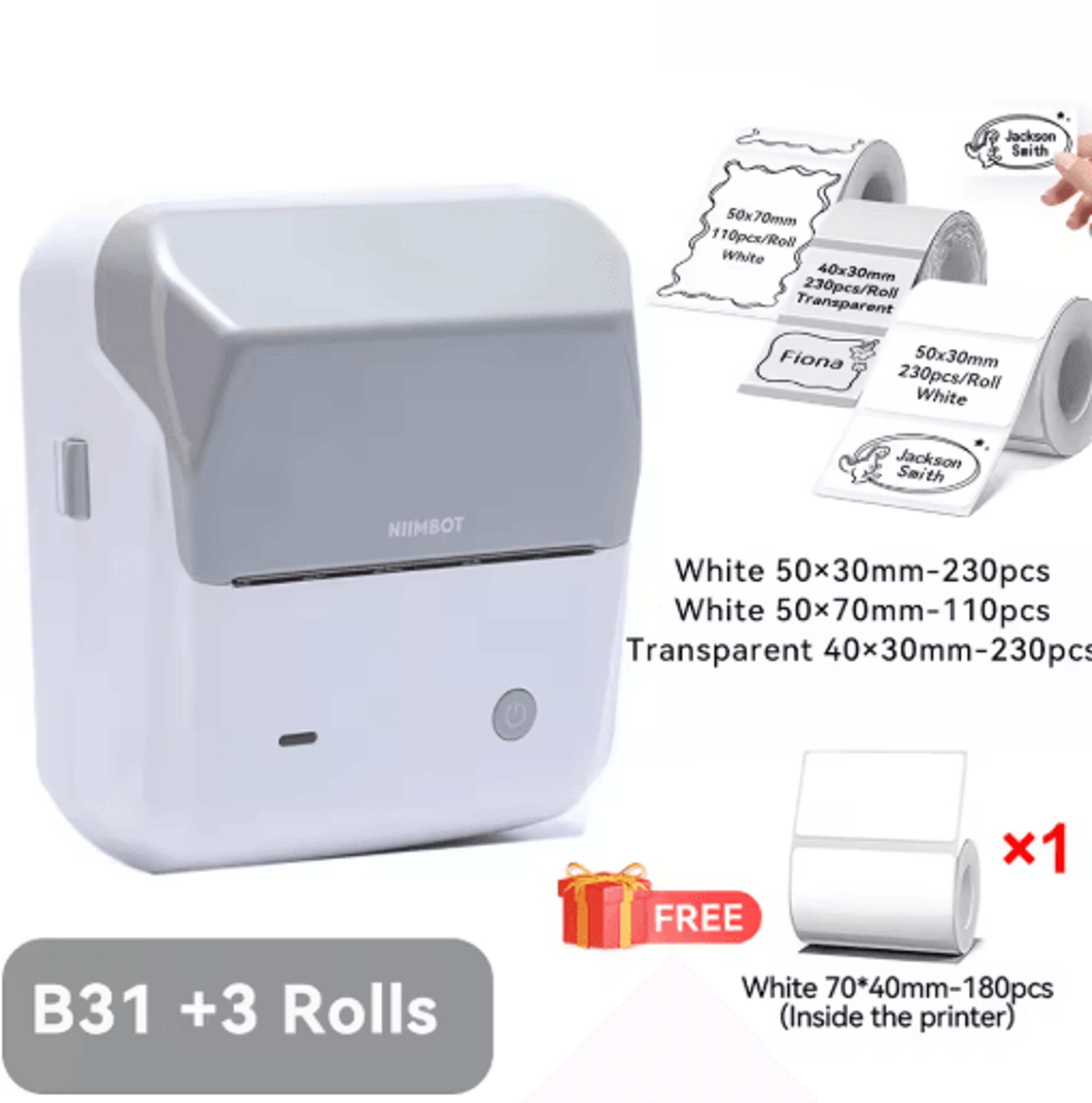 Portable Thermal Label Printer  2075mm Barcode And Sticker Maker 5