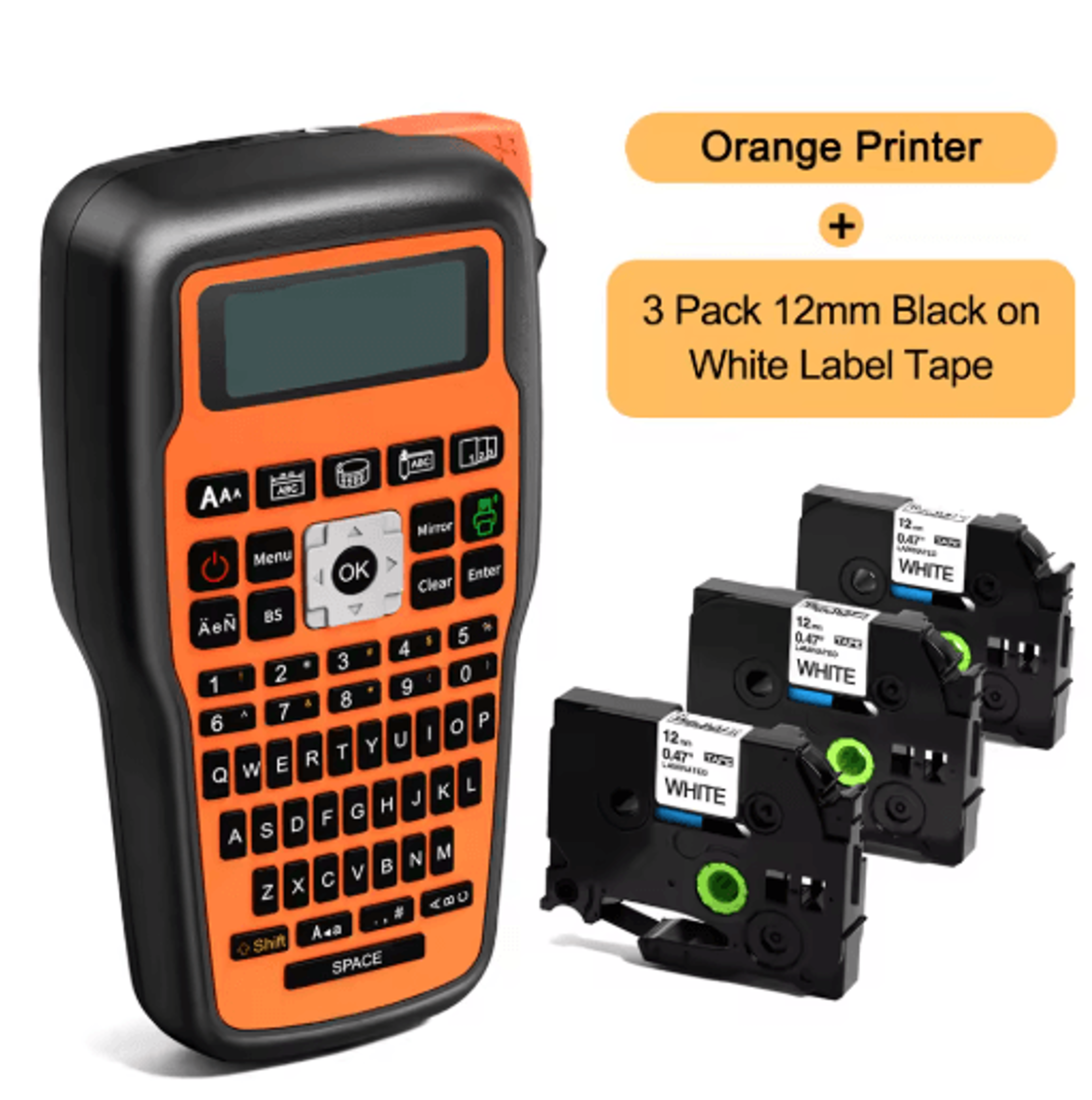 E1000 PRO Industrial Label Maker  Keyboard Label Printer For Tape  Heat Shrink Tubes 6