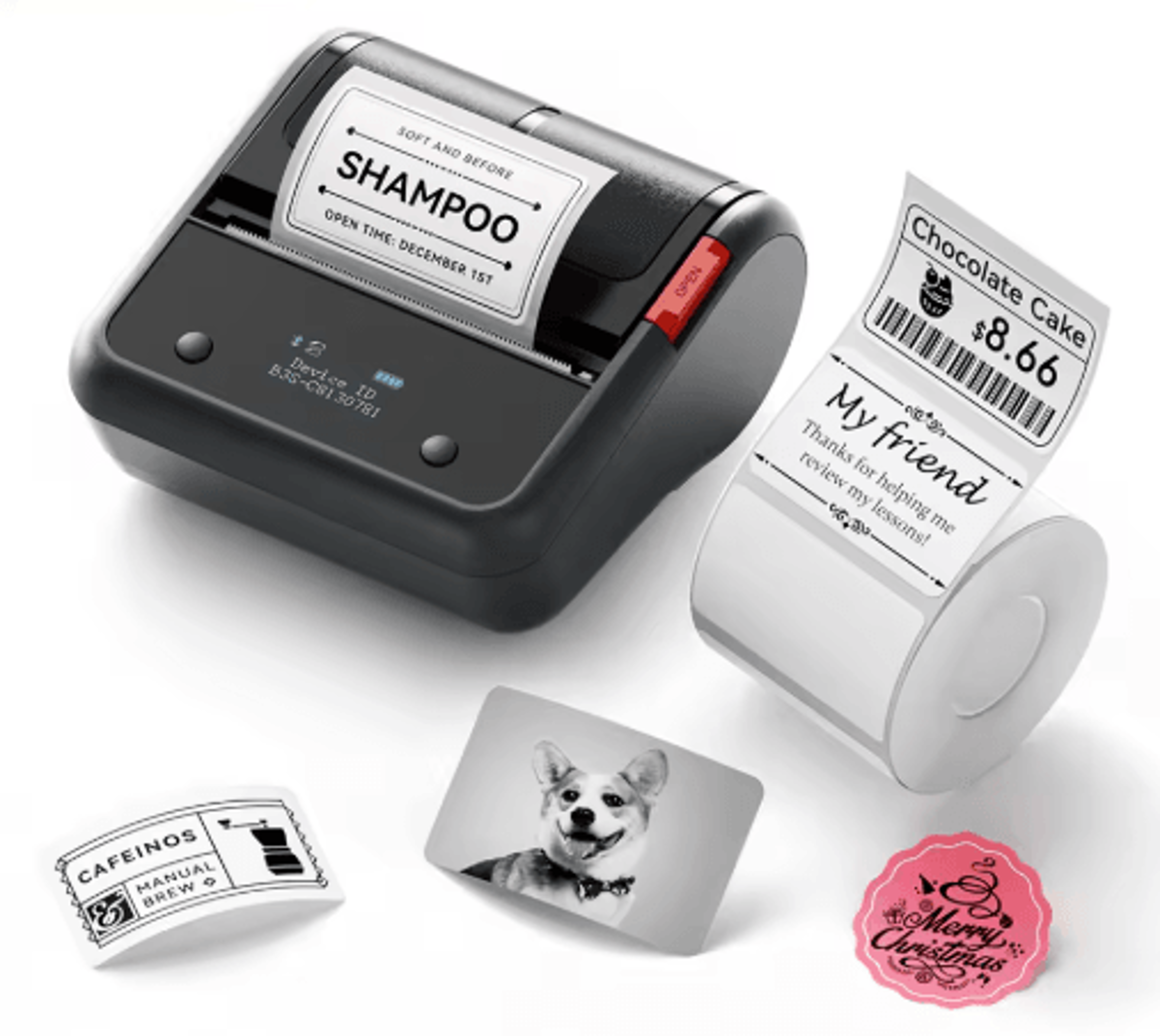 B3S Wireless Thermal Label Printer  3Inch Barcode Sticker Maker 0