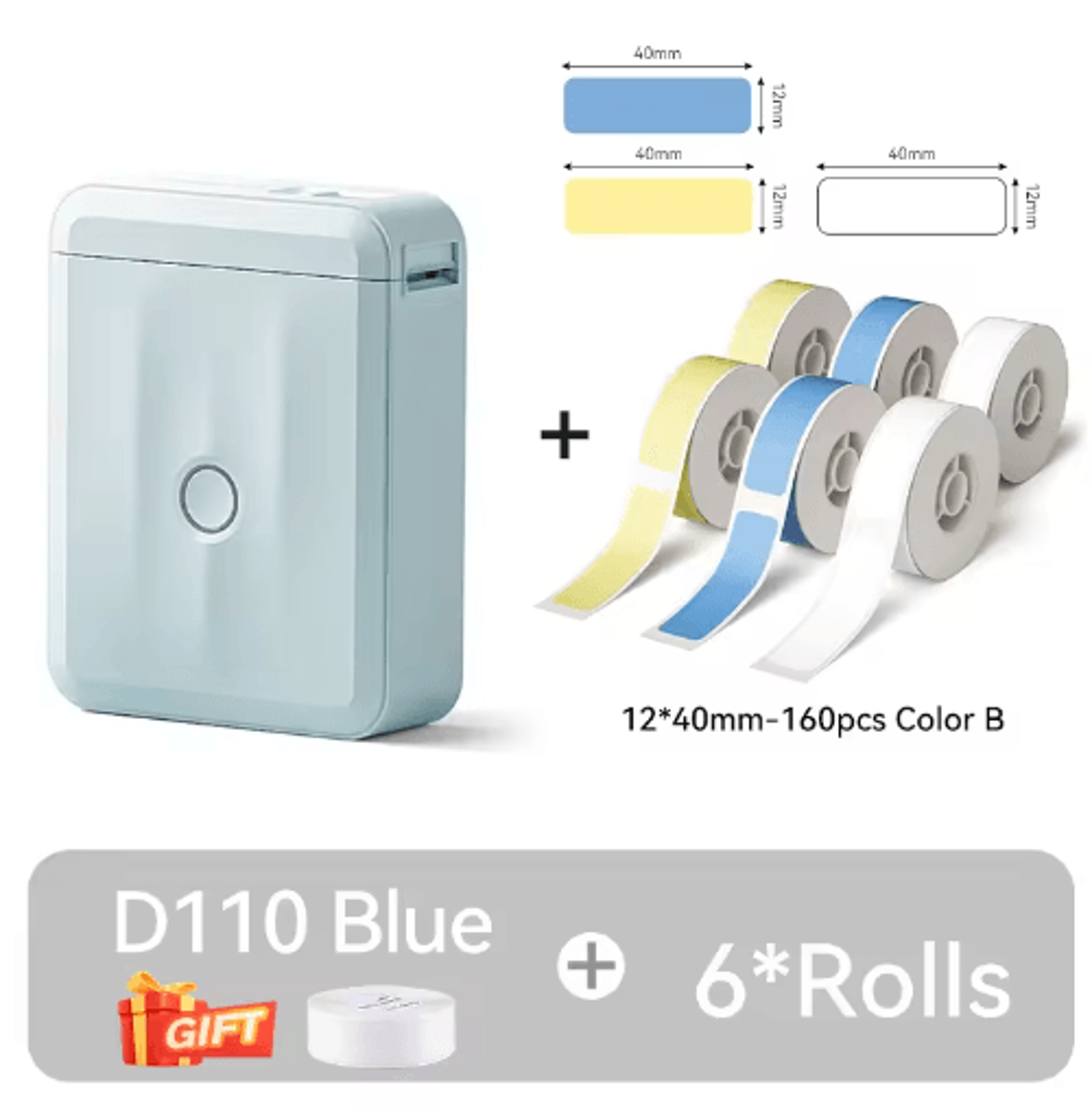 D110 Mini Bluetooth Label Printer  Portable Inkless Sticker Maker 2