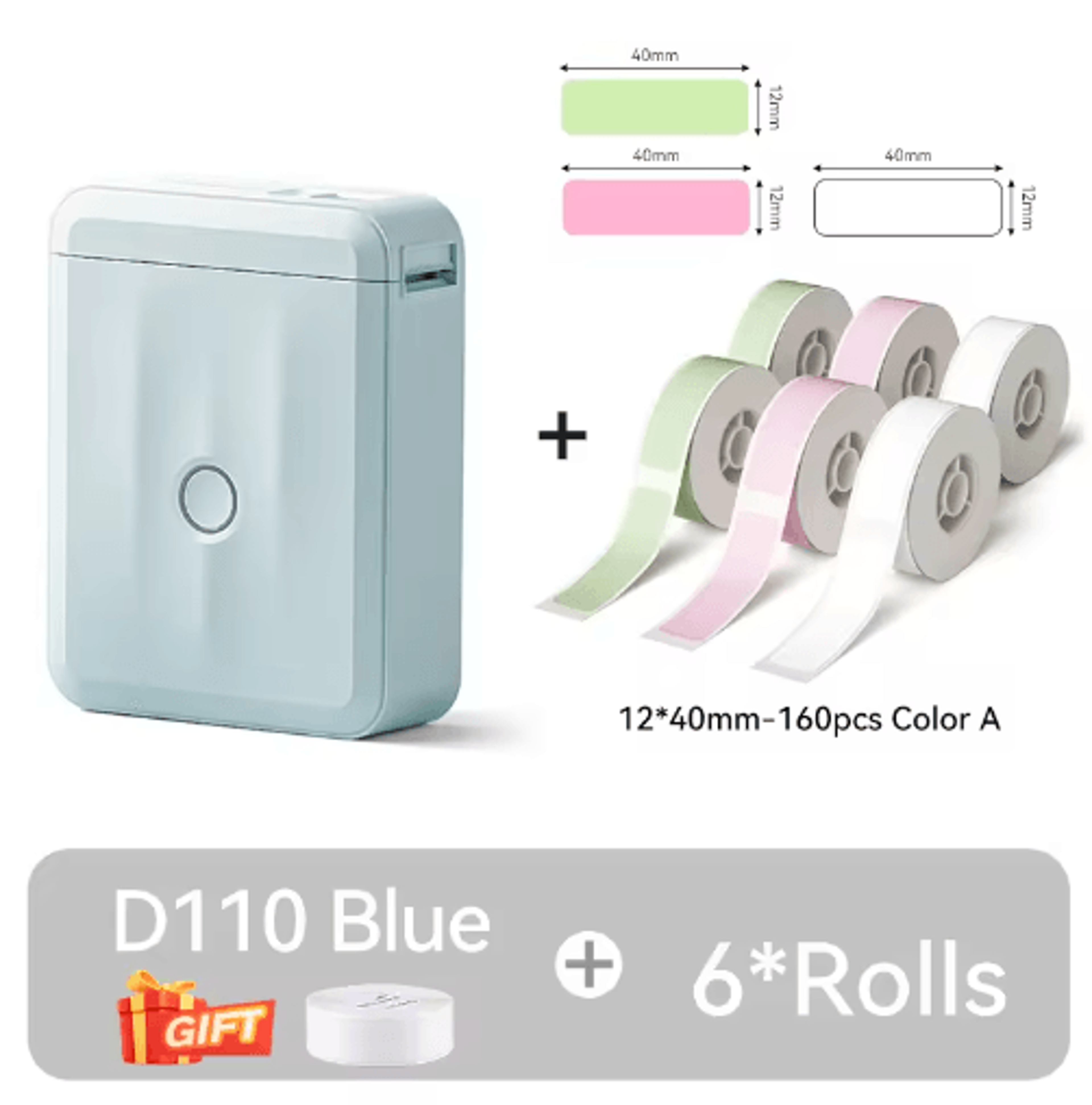D110 Mini Bluetooth Label Printer  Portable Inkless Sticker Maker 13