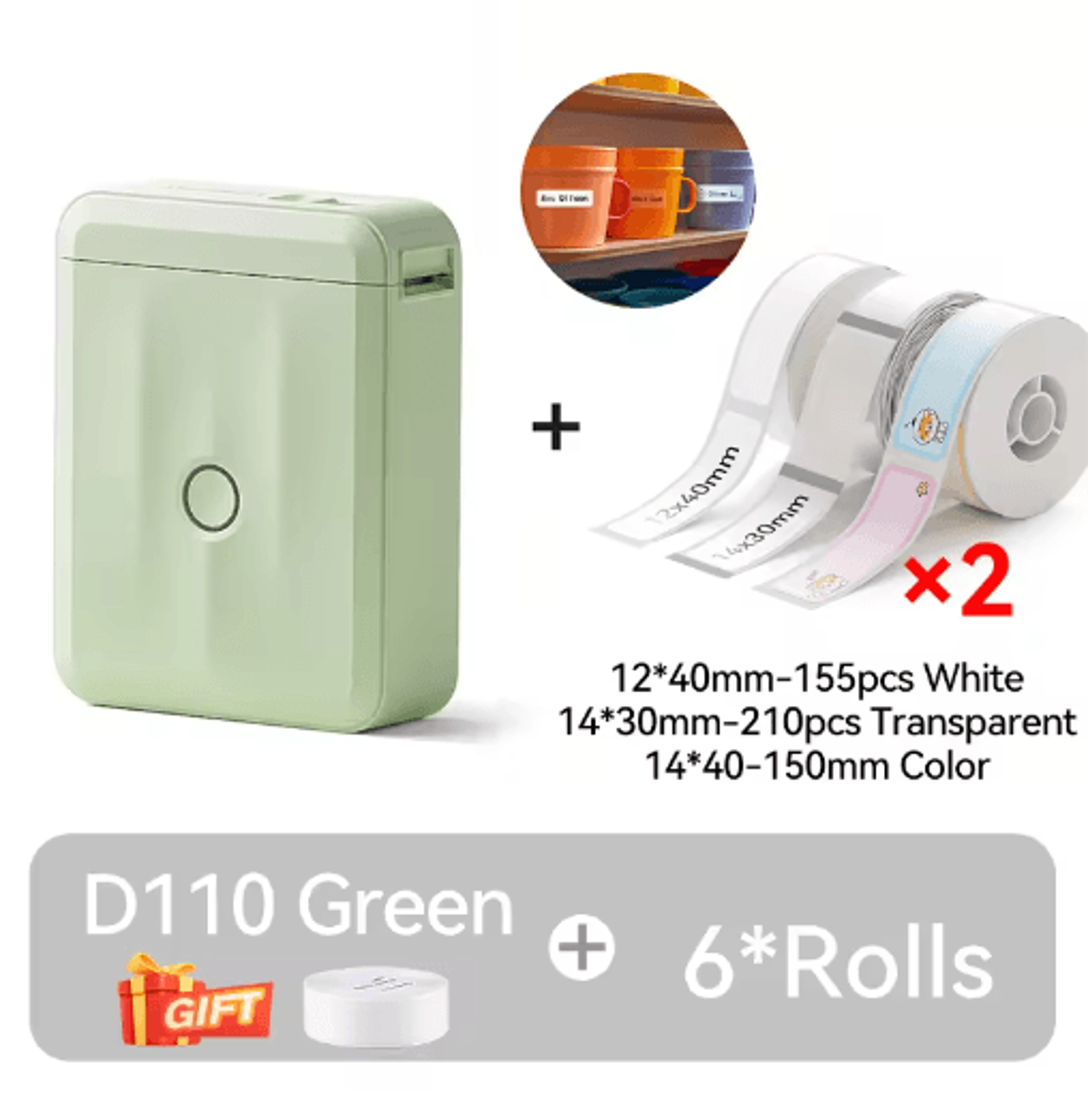 D110 Mini Bluetooth Label Printer  Portable Inkless Sticker Maker 16