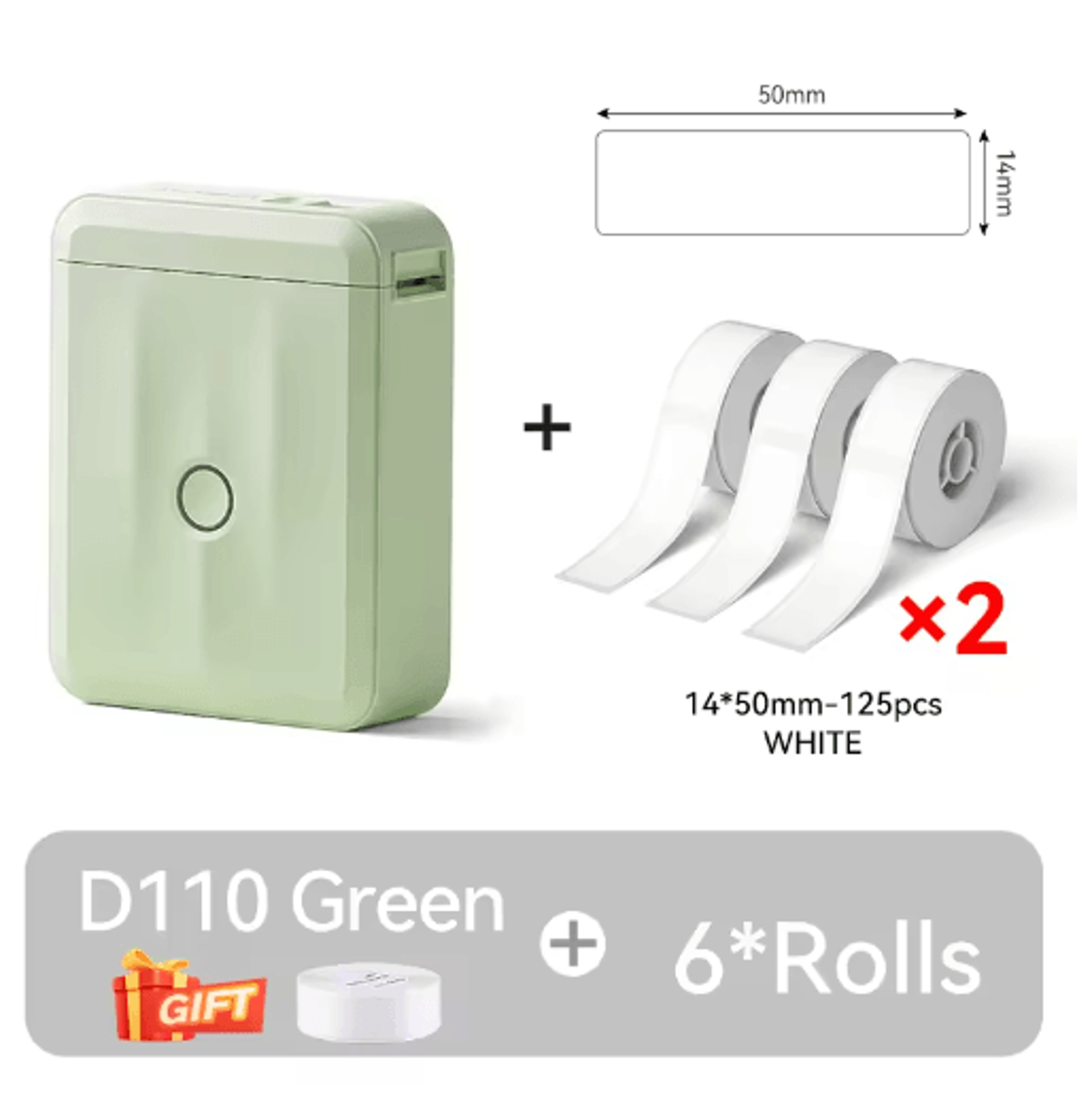 D110 Mini Bluetooth Label Printer  Portable Inkless Sticker Maker 5