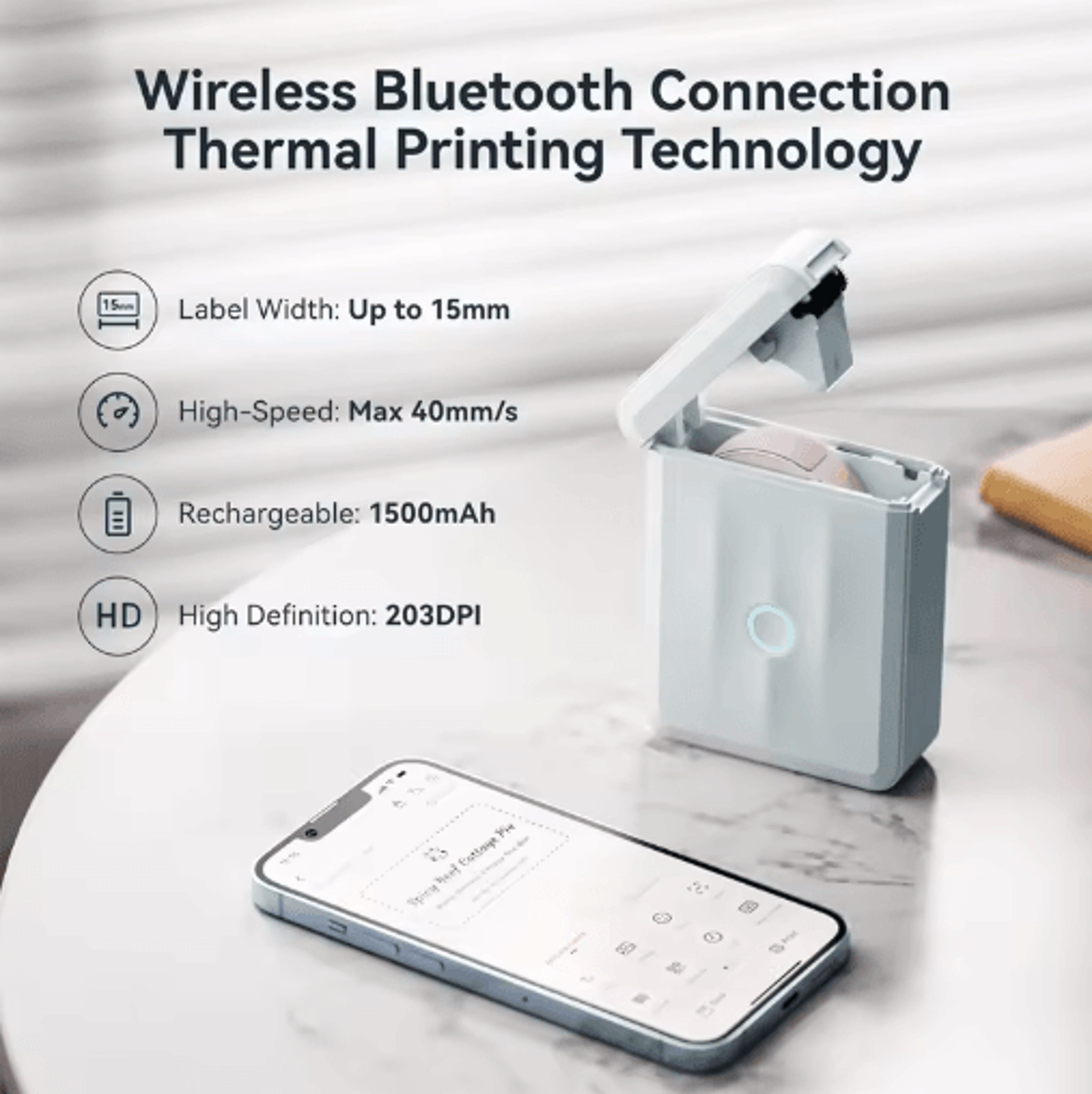 D110 Mini Bluetooth Label Printer  Portable Inkless Sticker Maker 29