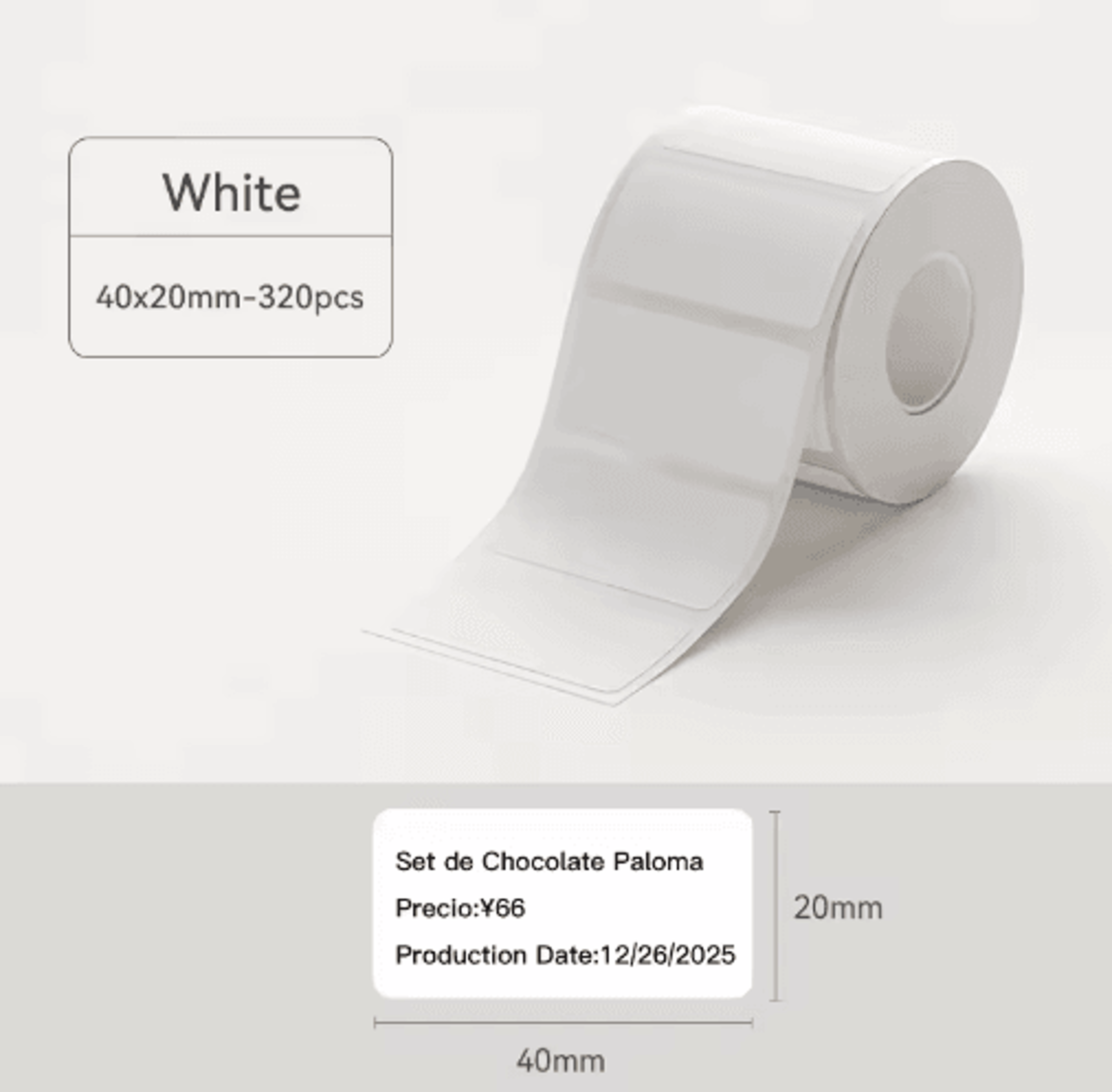 White Thermal Label Stickers  SelfAdhesive Labels For B1 B21  B3S 5