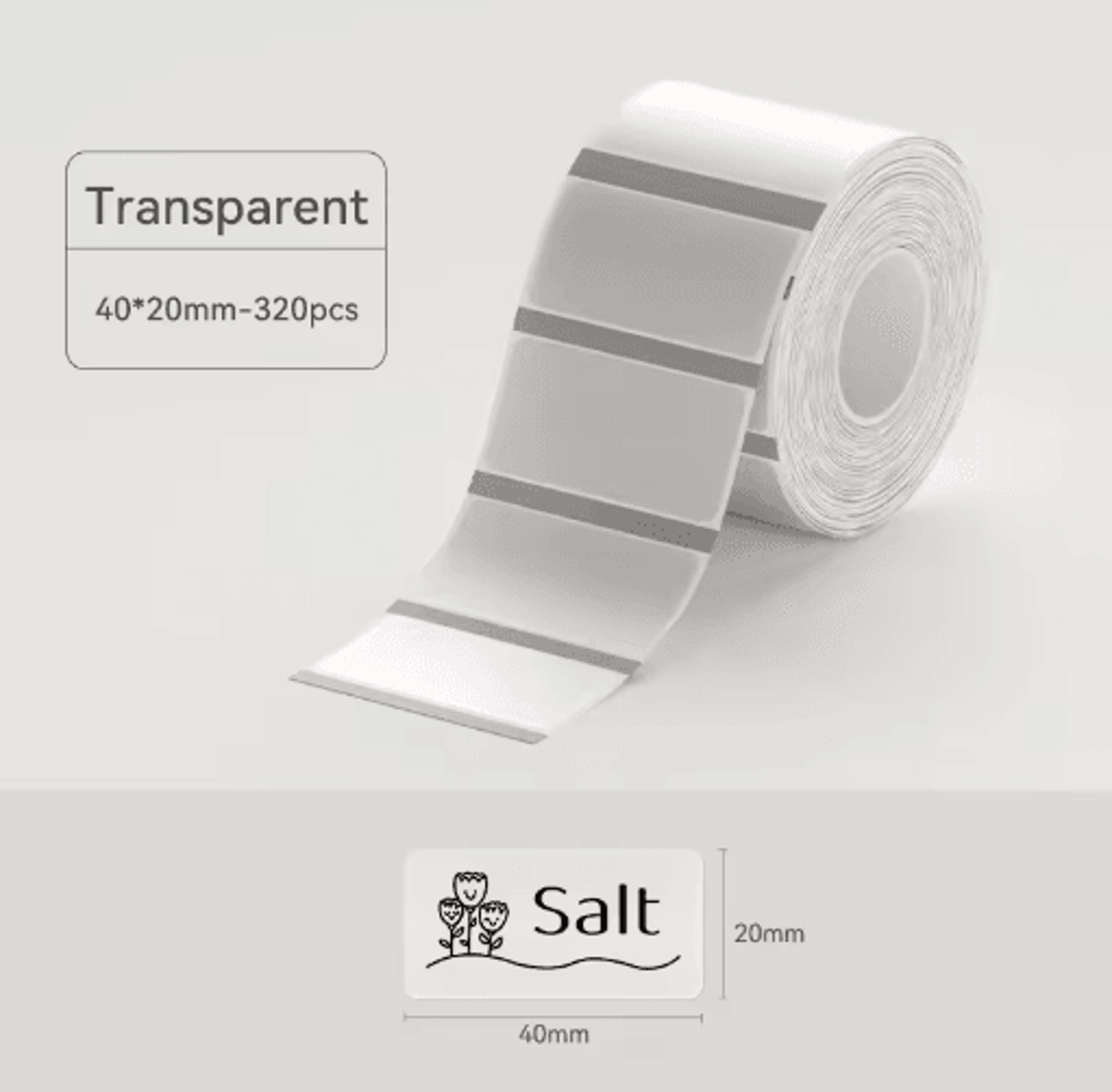 Thermal Label Sticker Rolls  White Color  Transparent Adhesive Paper 5