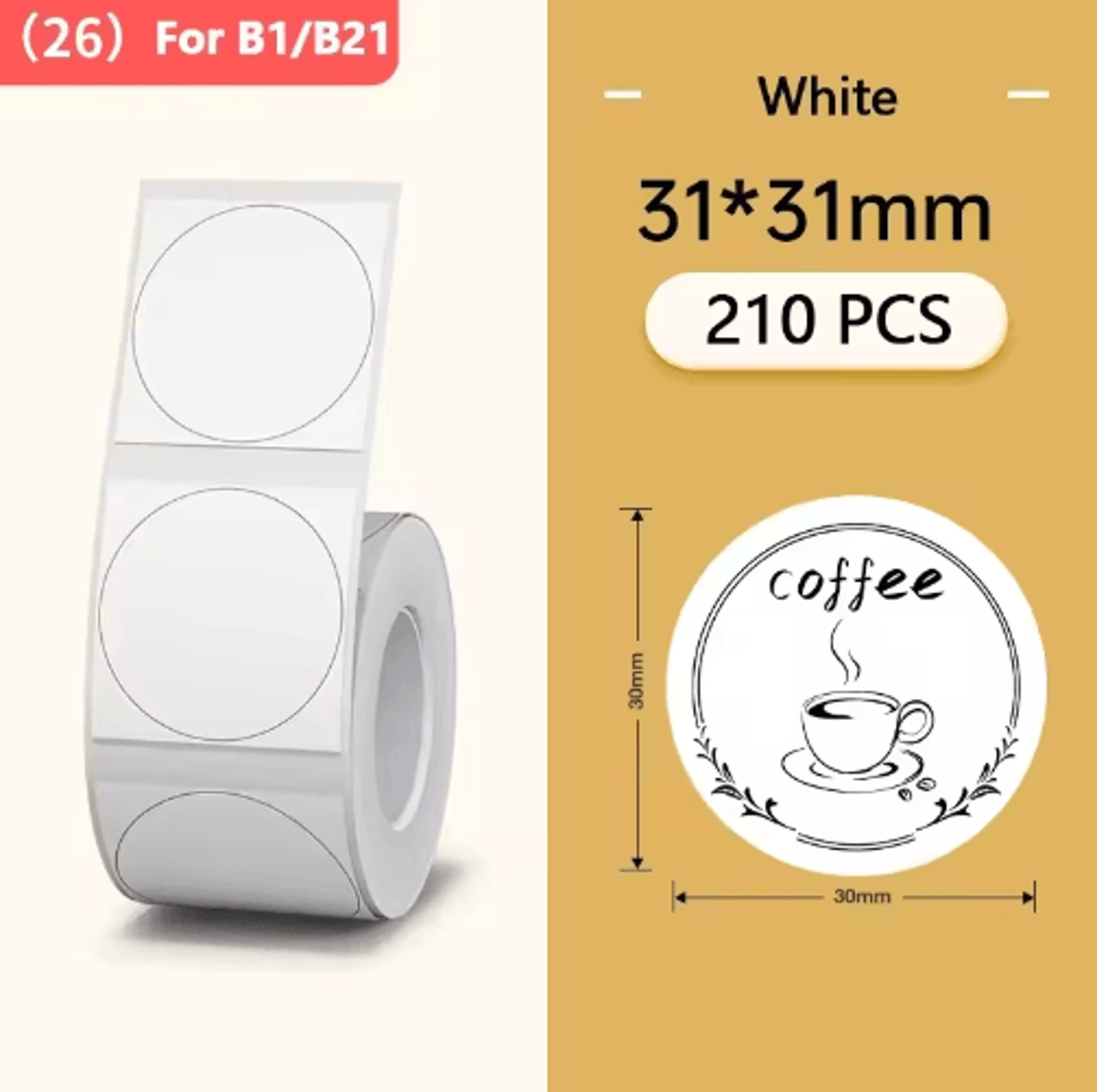 Thermal Label Sticker Rolls  White Color  Transparent Adhesive Paper 6