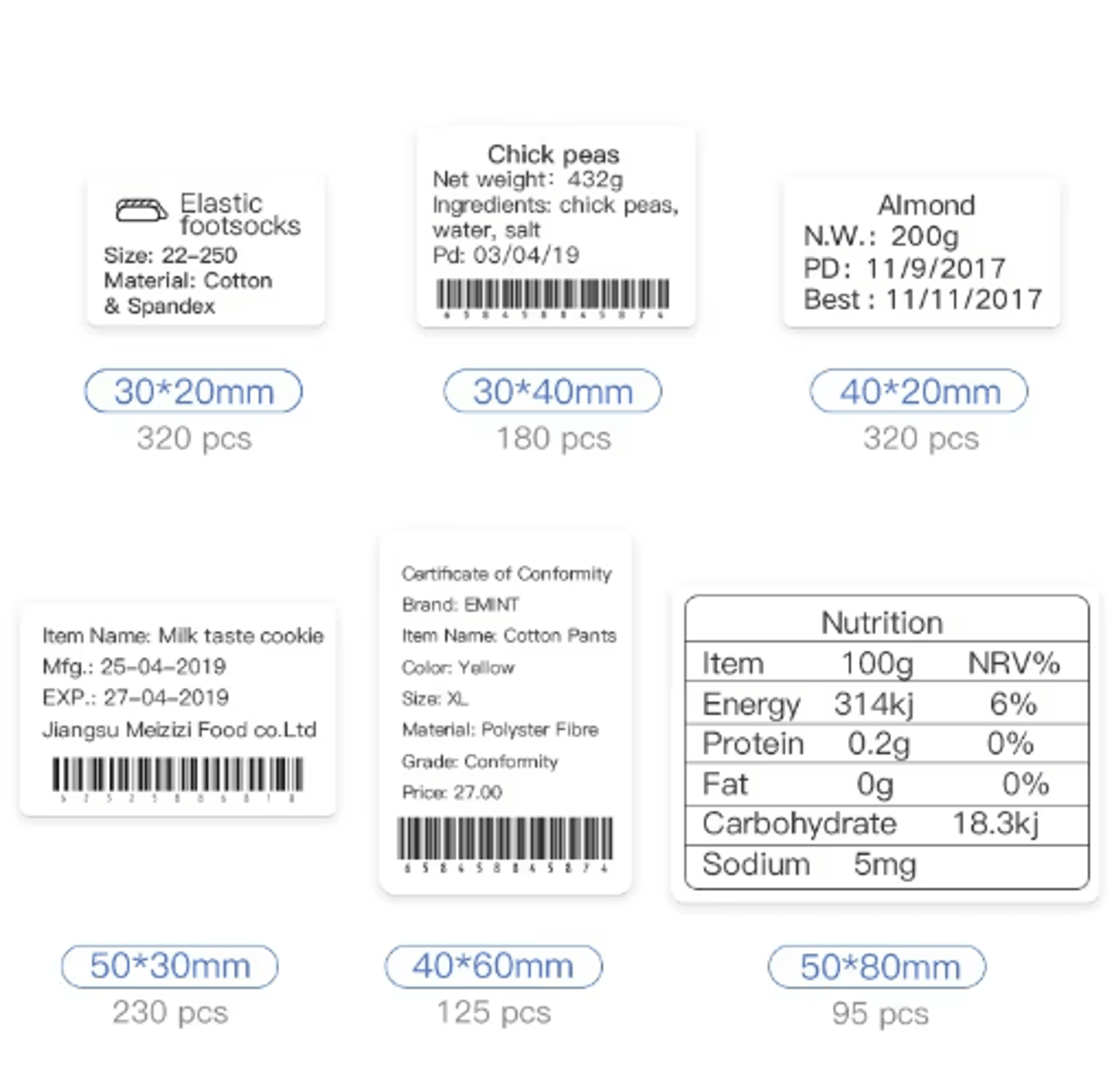 Thermal Label Sticker Rolls  White Color  Transparent Adhesive Paper 13