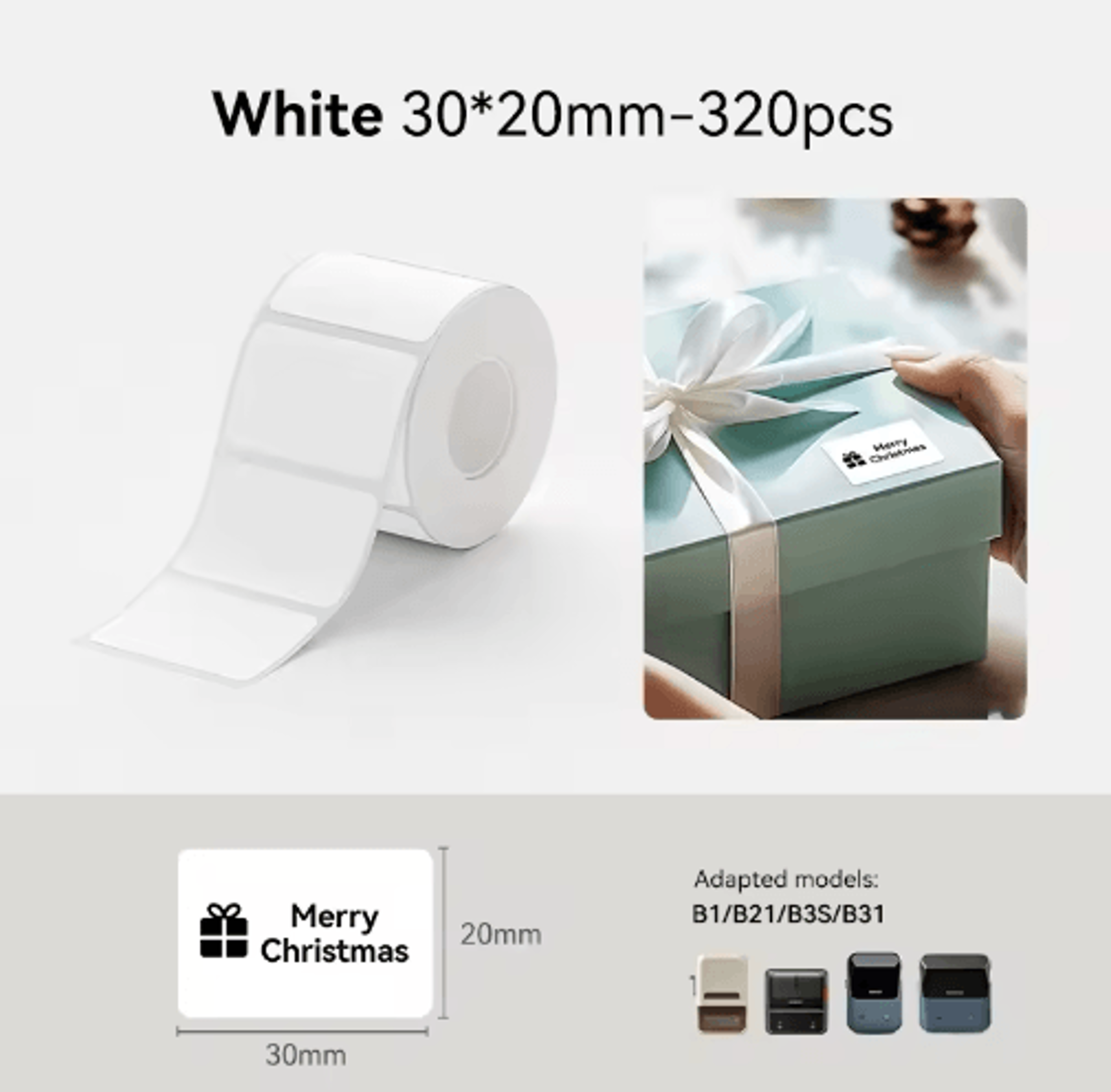 Thermal Label Sticker Rolls  White Color  Transparent Adhesive Paper 7