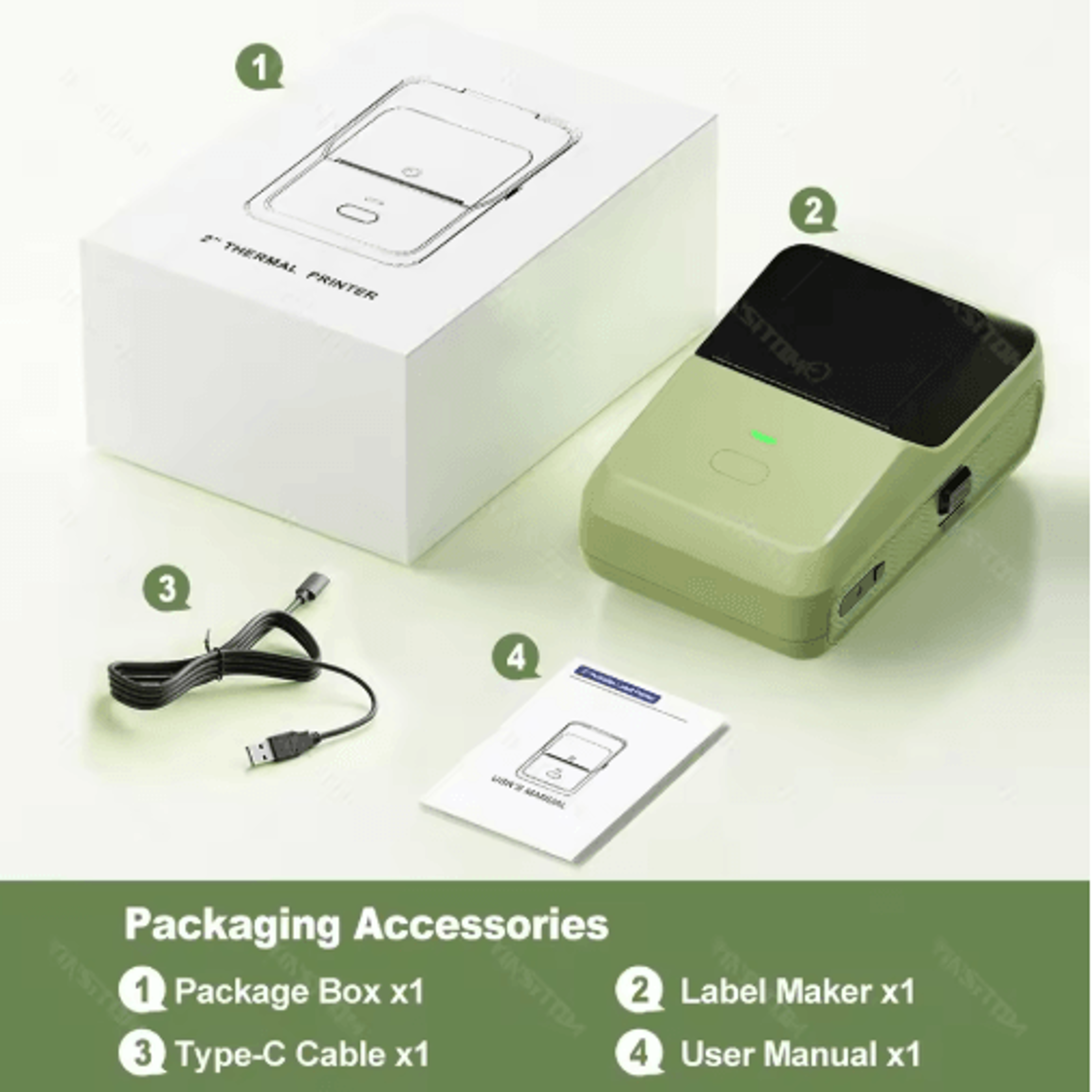 Mini Bluetooth Thermal Label Printer  Portable Barcode  Price Sticker Maker 6