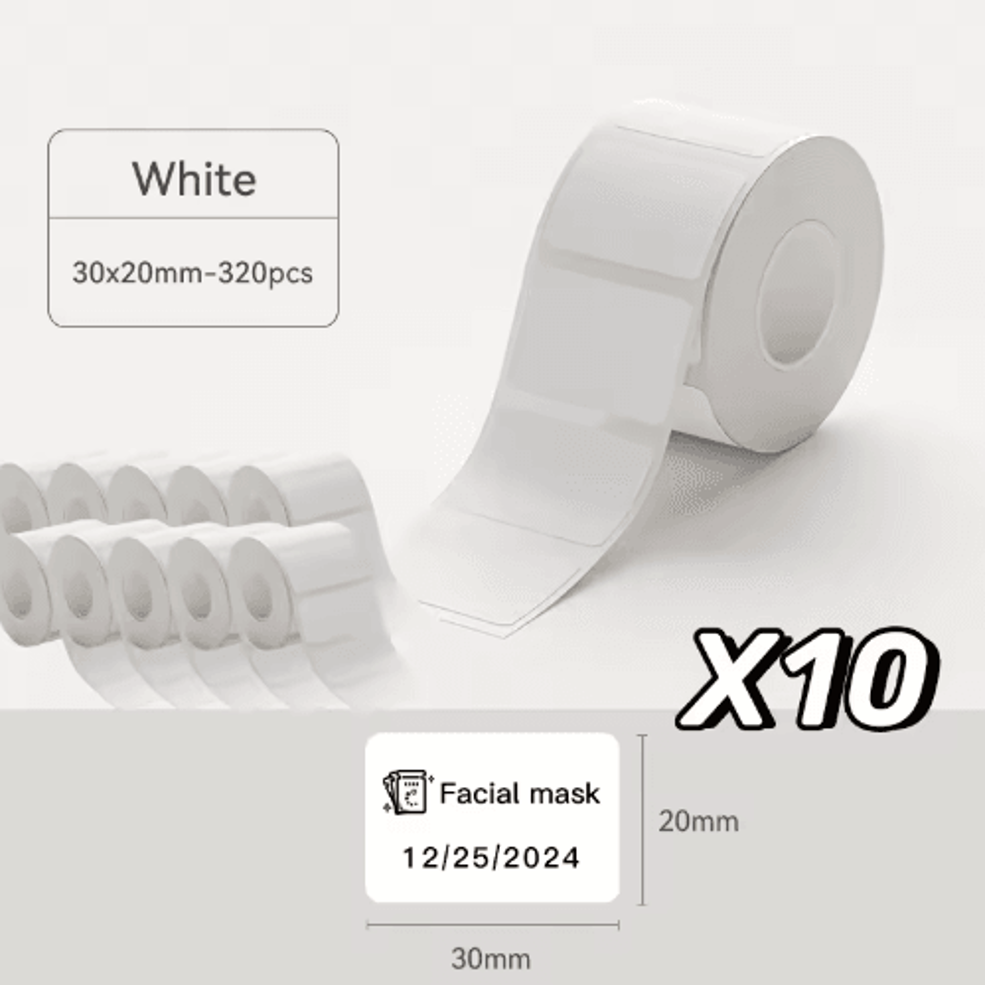 White Thermal Label Stickers  2050mm Paper For B21 B1  B3S 2
