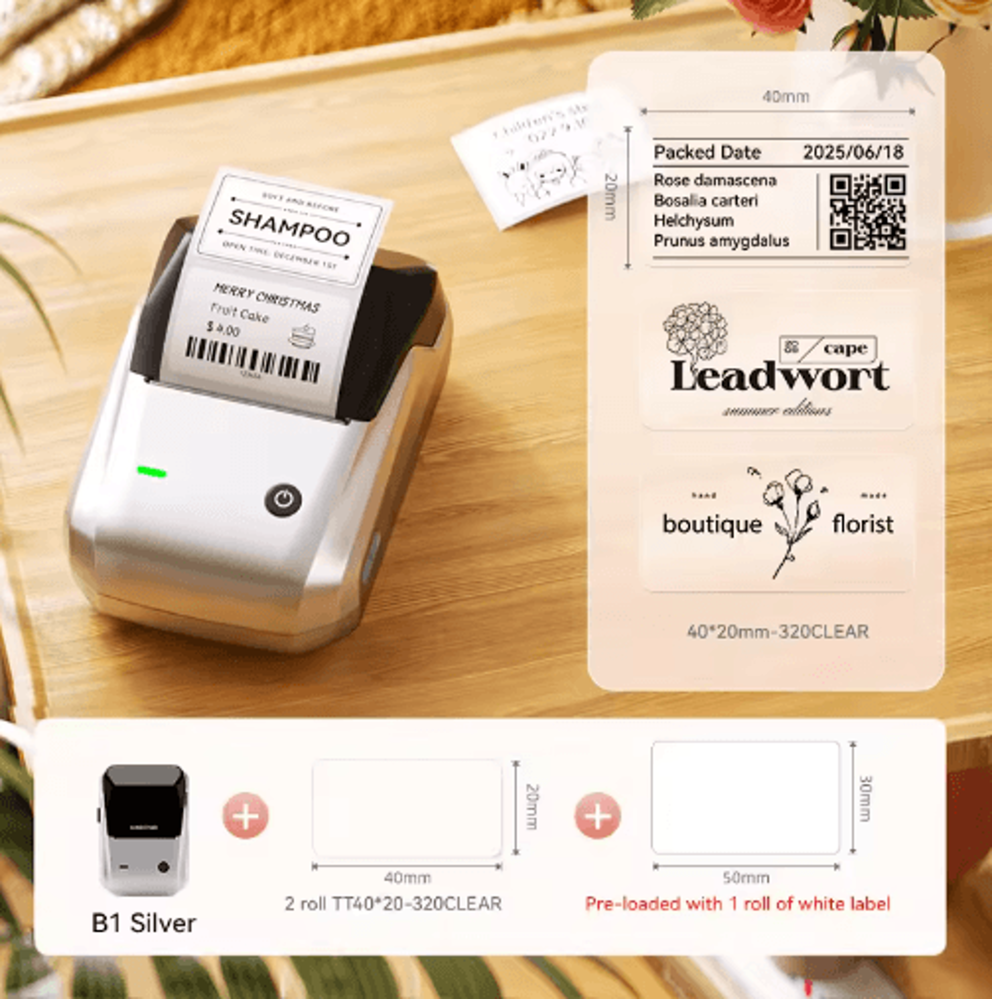 Portable Wireless Cosmetic Label Printer  Pocket Sticker Maker 17