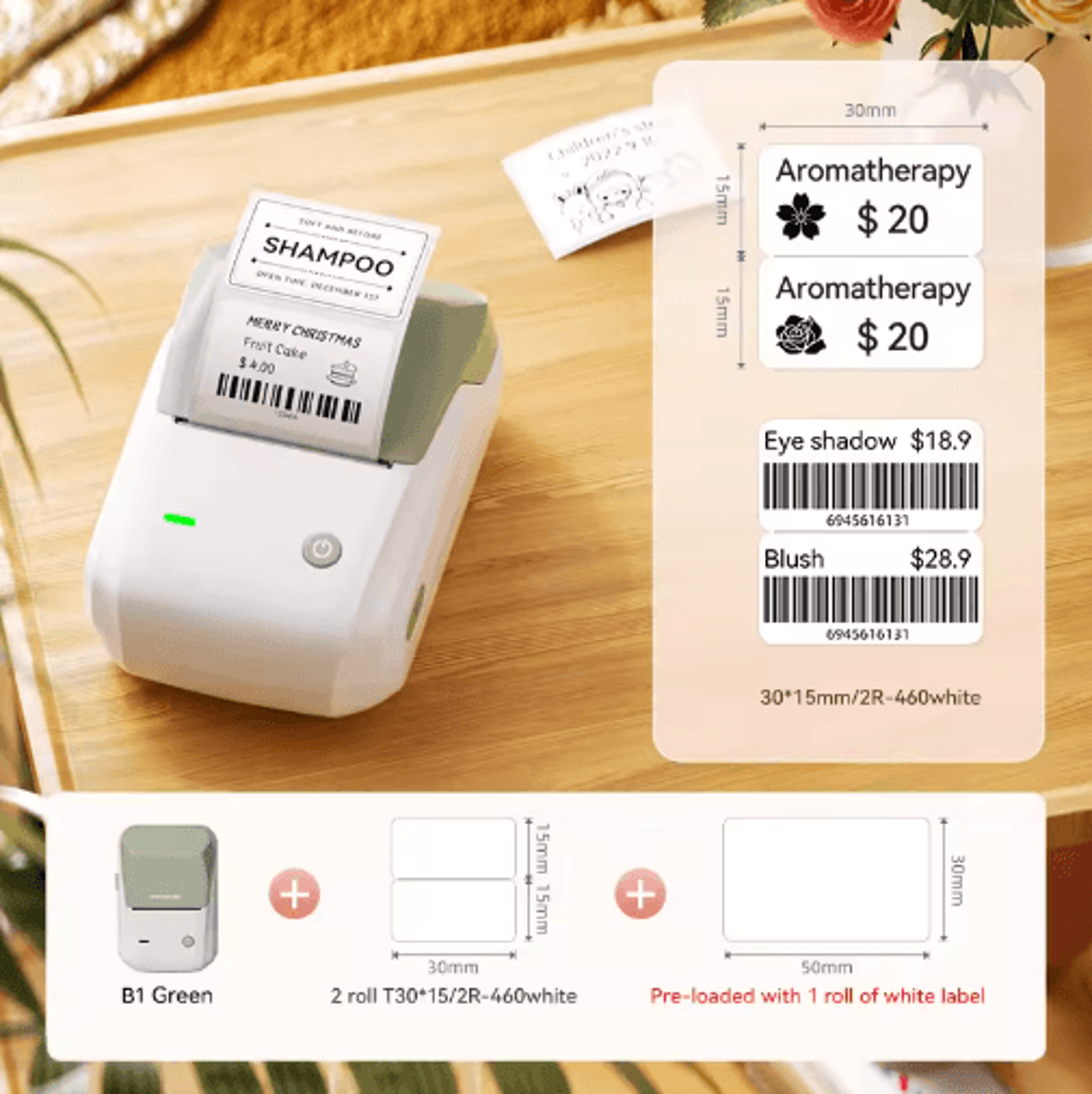 Portable Wireless Cosmetic Label Printer  Pocket Sticker Maker 4