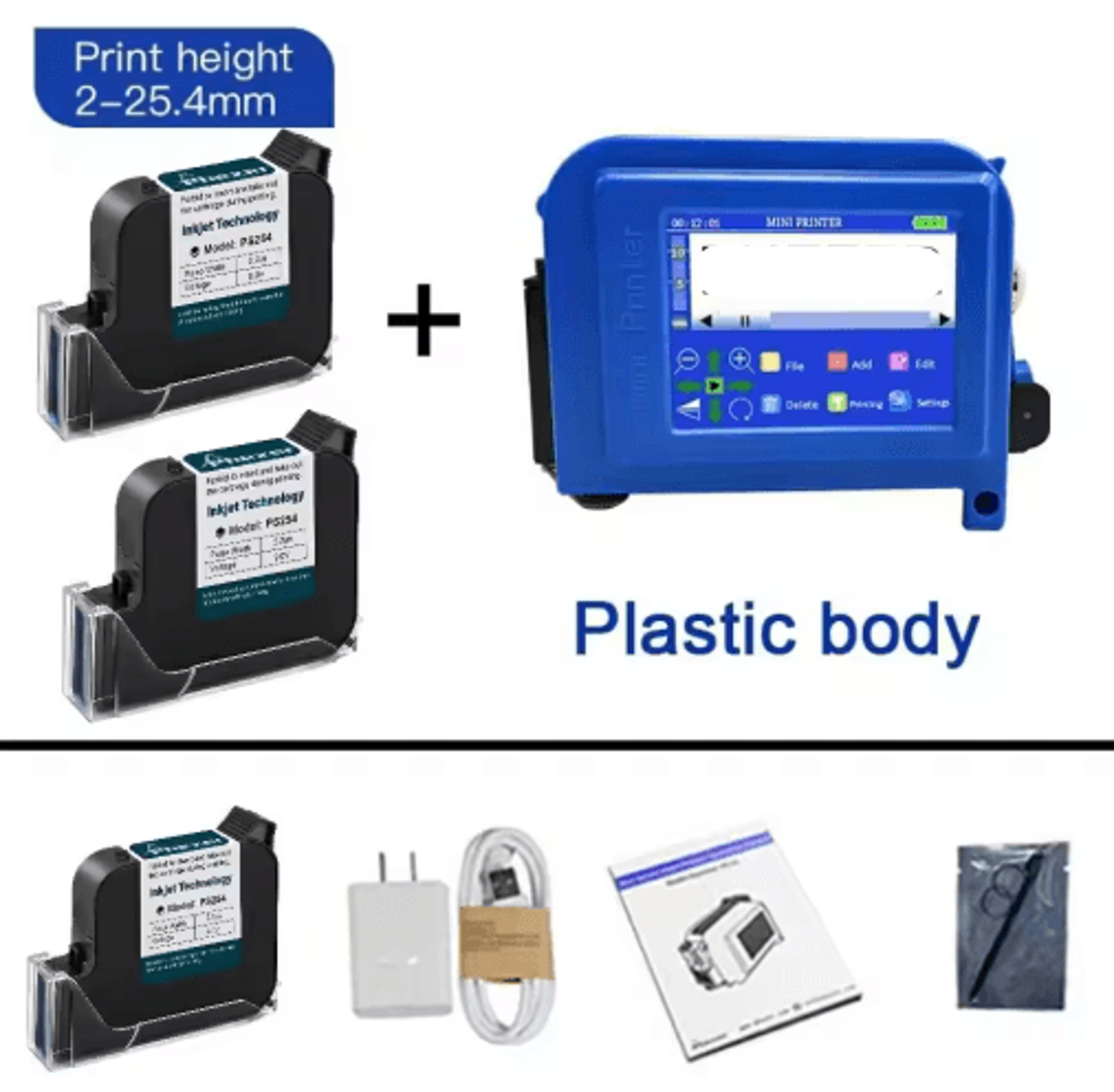 Portable Handheld Inkjet Printer  Mini QR Code Date  Batch Coding Machine 1
