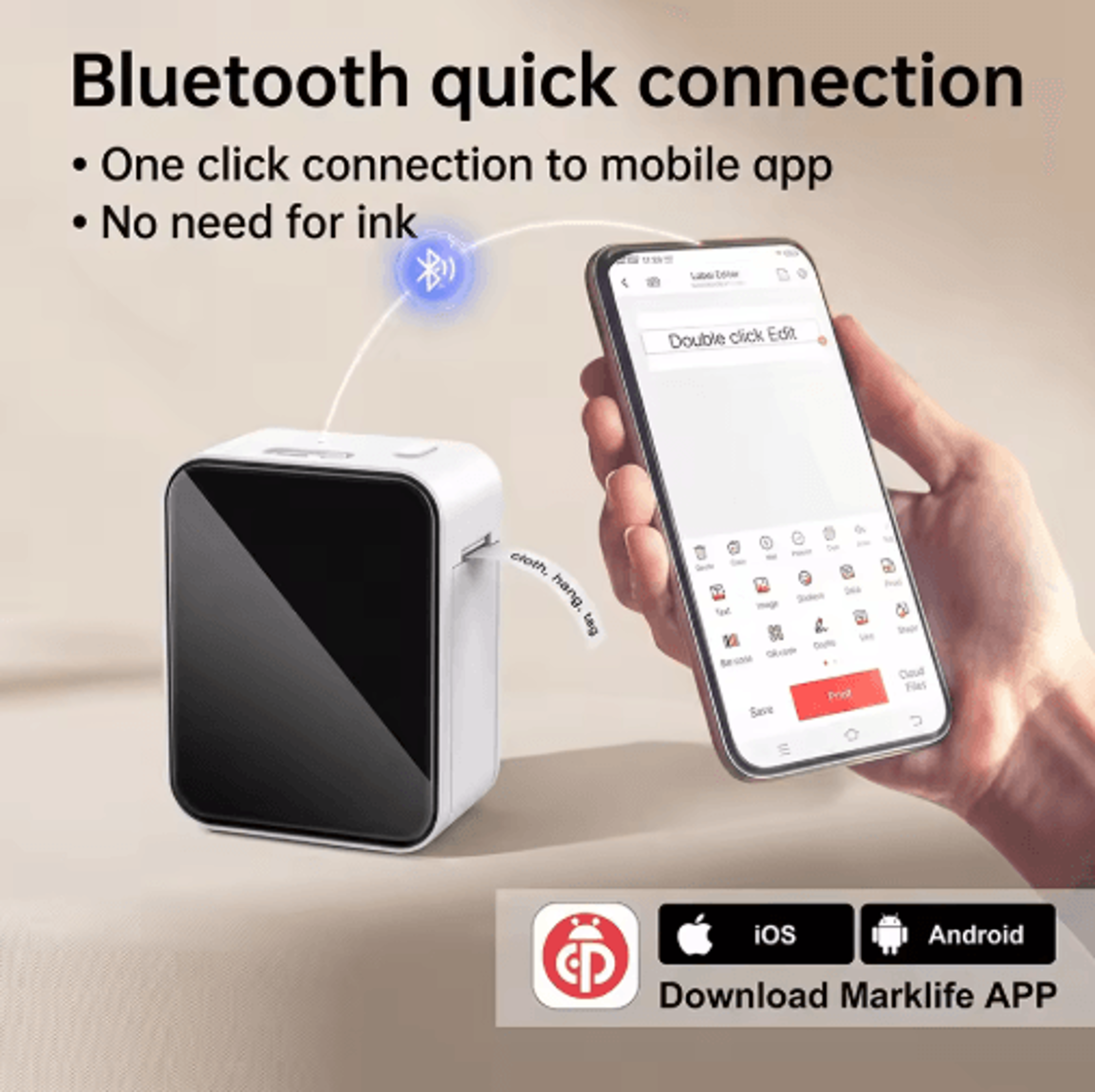 P15 Mini Bluetooth Thermal Label Printer  Portable Wireless Sticker Maker For Home  Office 29