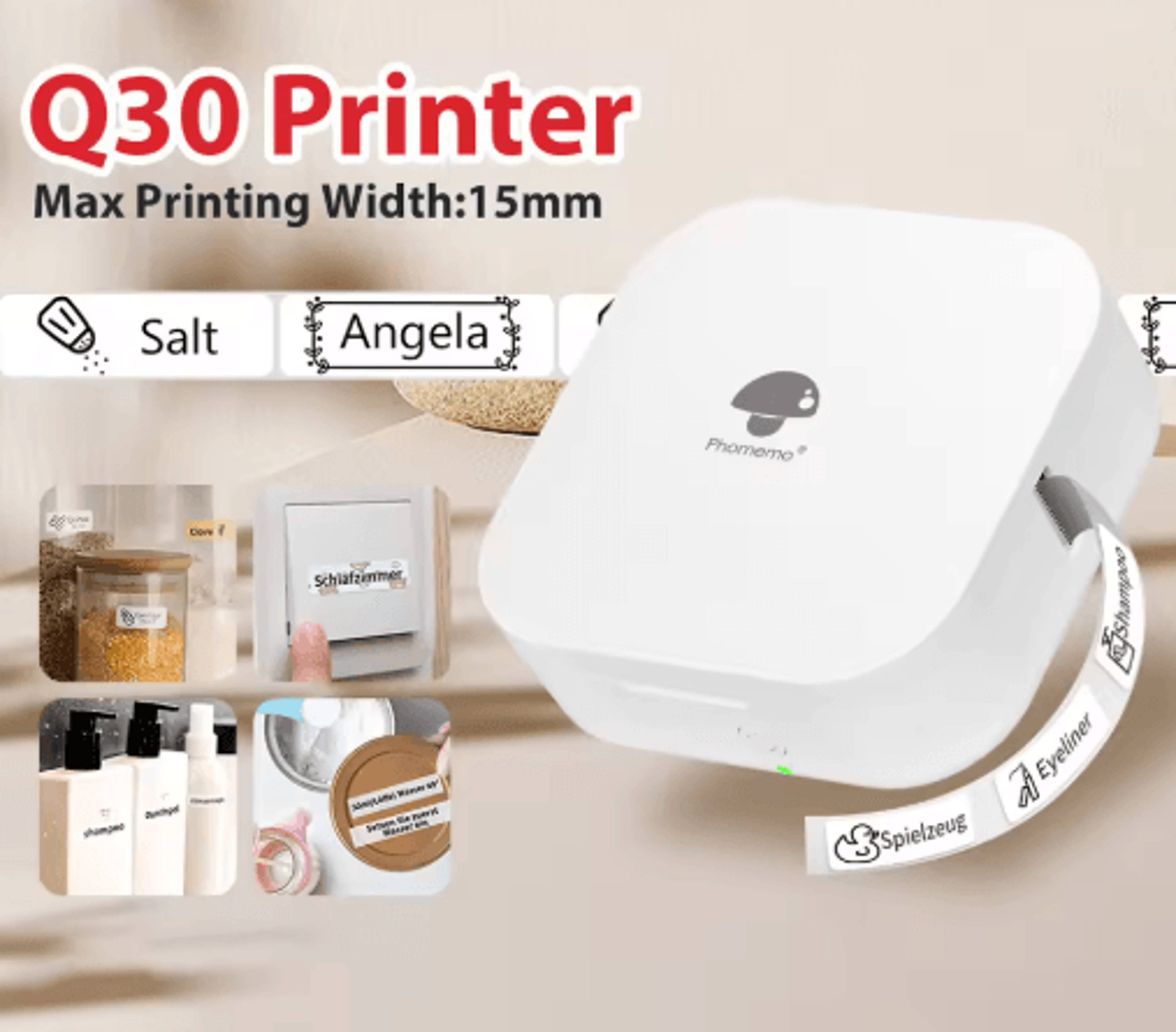 Mini Bluetooth Thermal Label Printer  Portable Wireless Sticker Maker For DIY  Organization 0