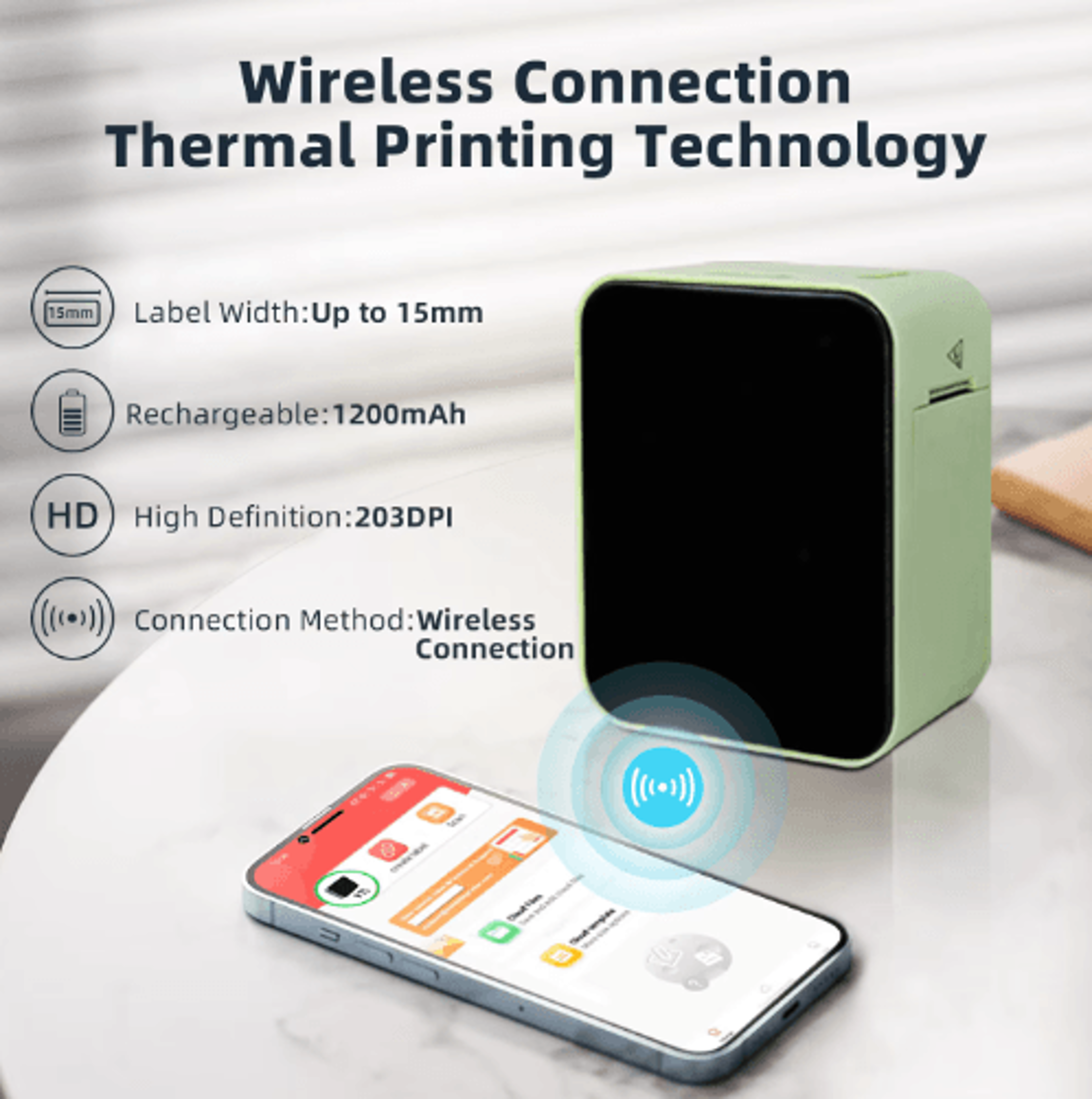 P15 Mini Bluetooth Thermal Label Printer Portable Wireless Sticker Maker For Home  Office 22