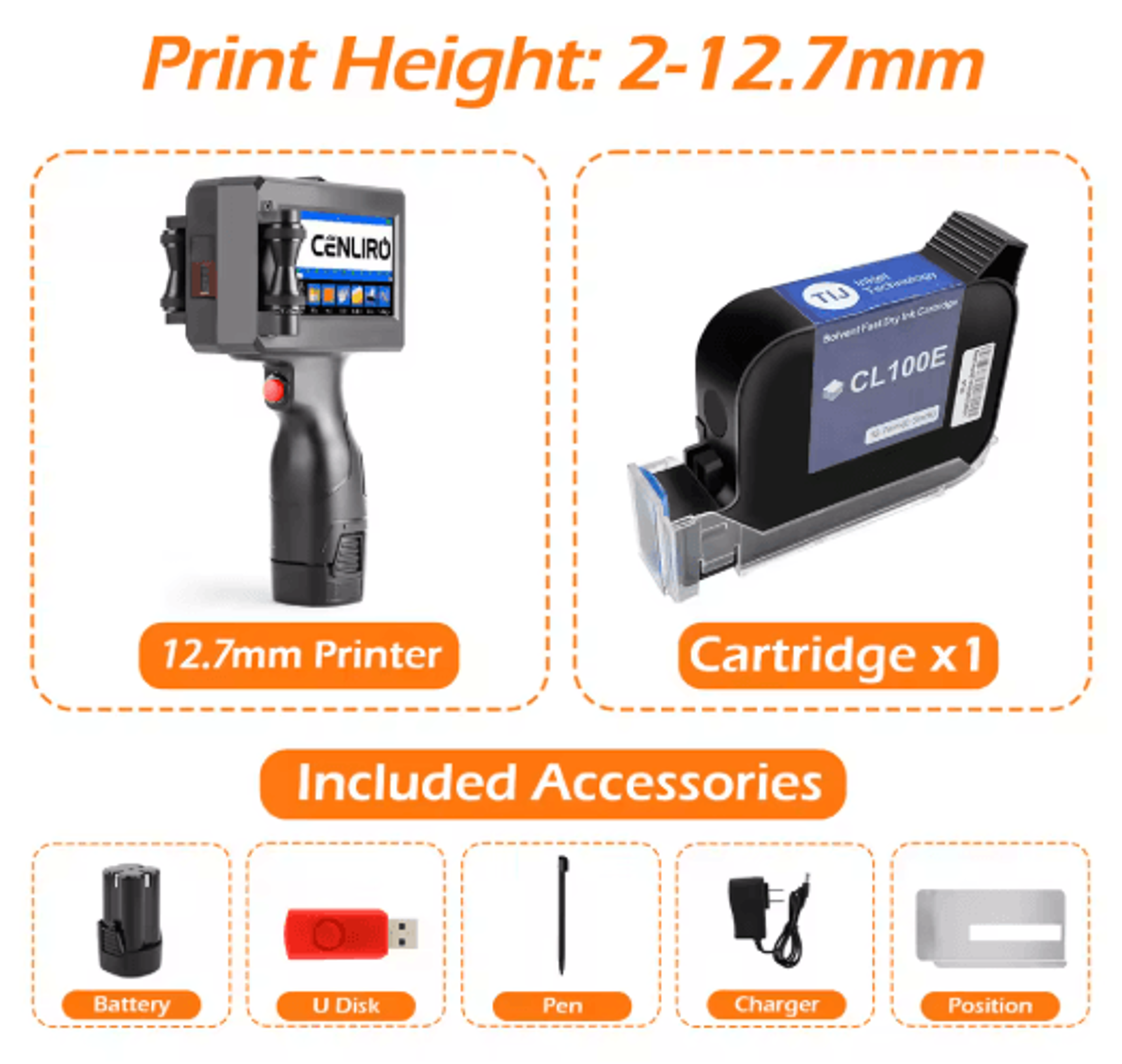 Portable Handheld Inkjet Printer  Date Batch Number  QR Code Coding Machine 1