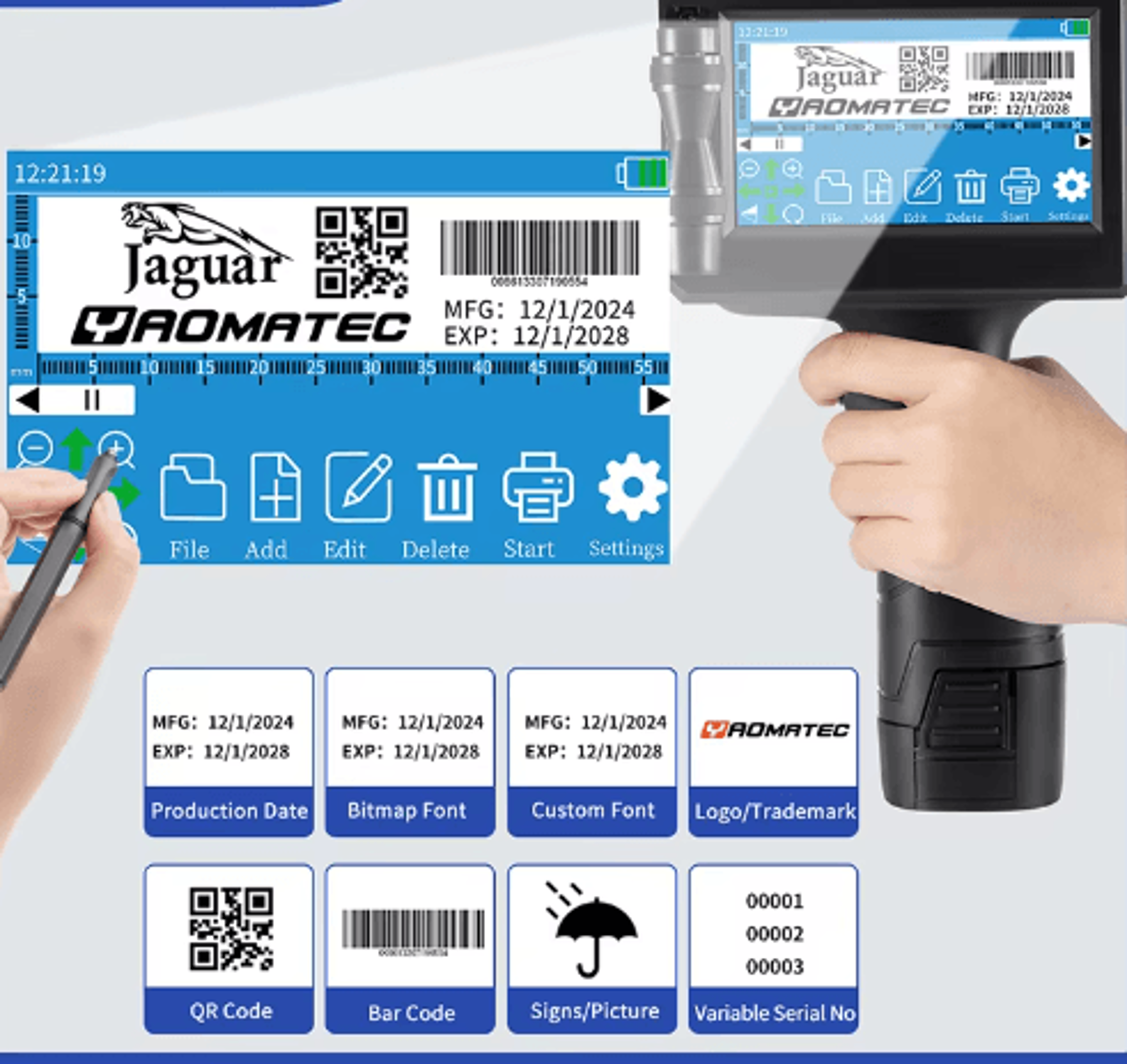S1730 Handheld Thermal Inkjet Printer  28Language Date  Batch Coding Machine 6