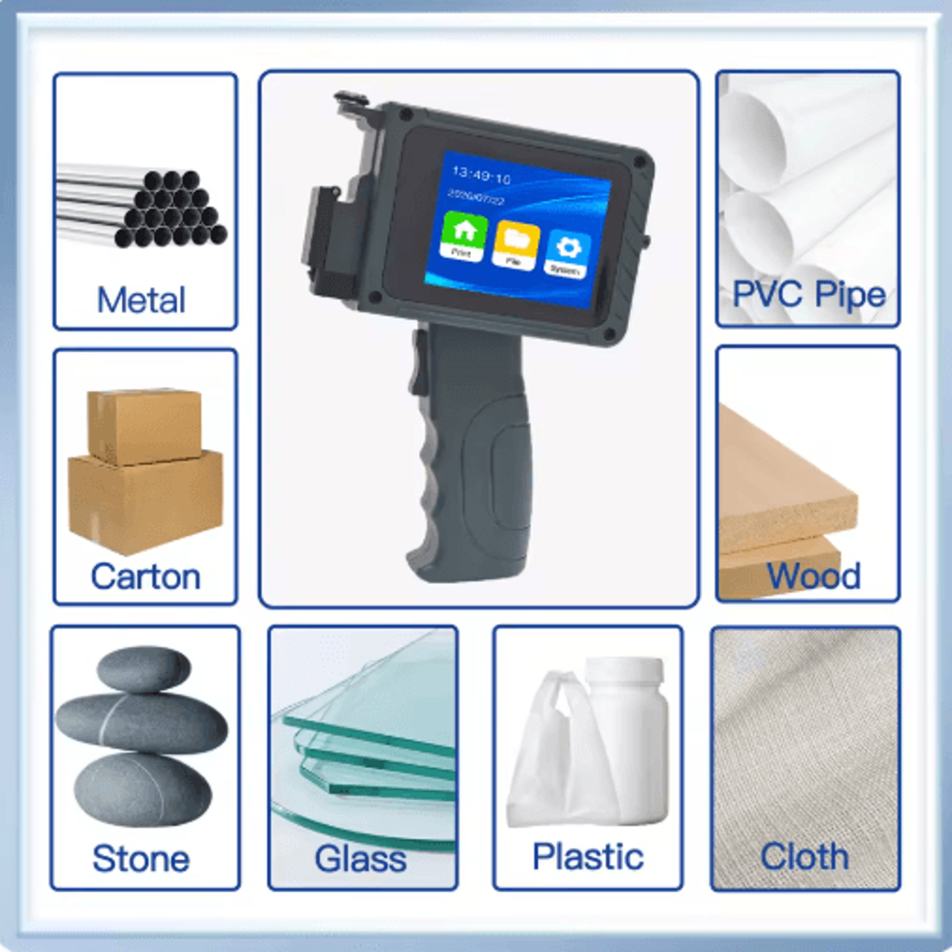 Portable 127mm Handheld Inkjet Printer  Mini QR Code Barcode  Date Coding Machine 5