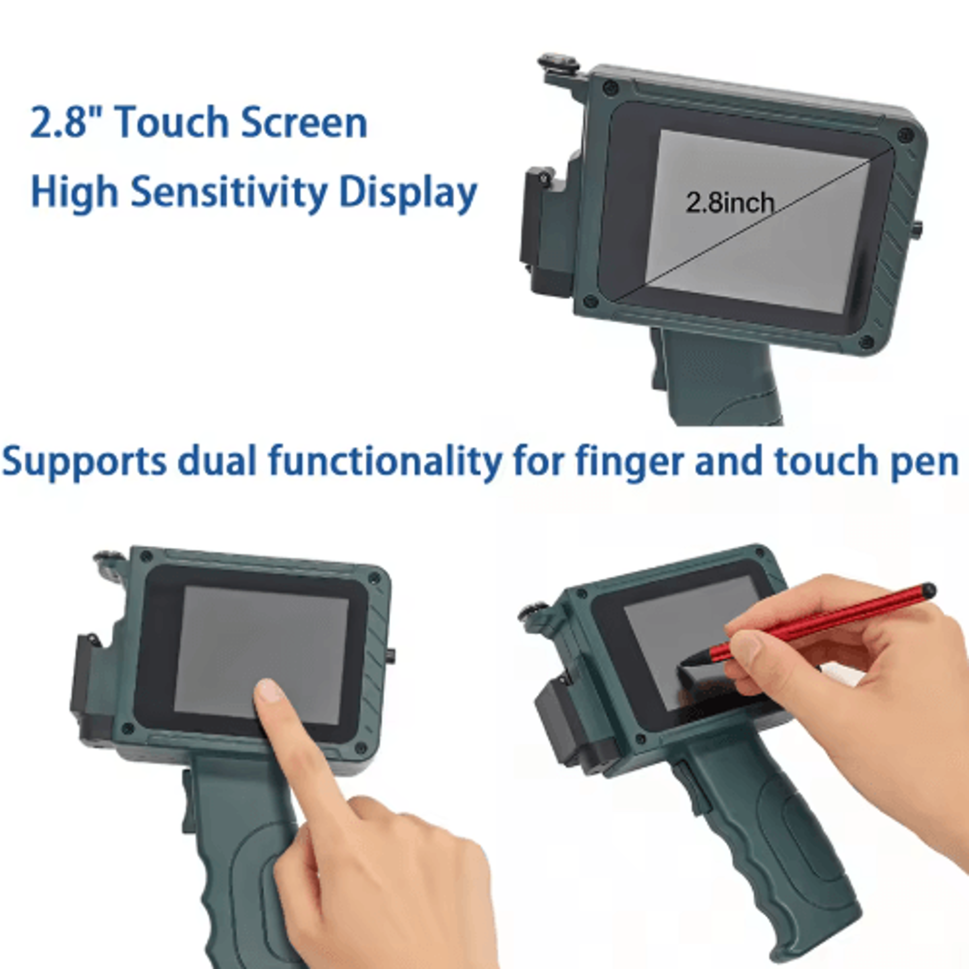 Portable 127mm Handheld Inkjet Printer  Mini QR Code Barcode  Date Coding Machine 8