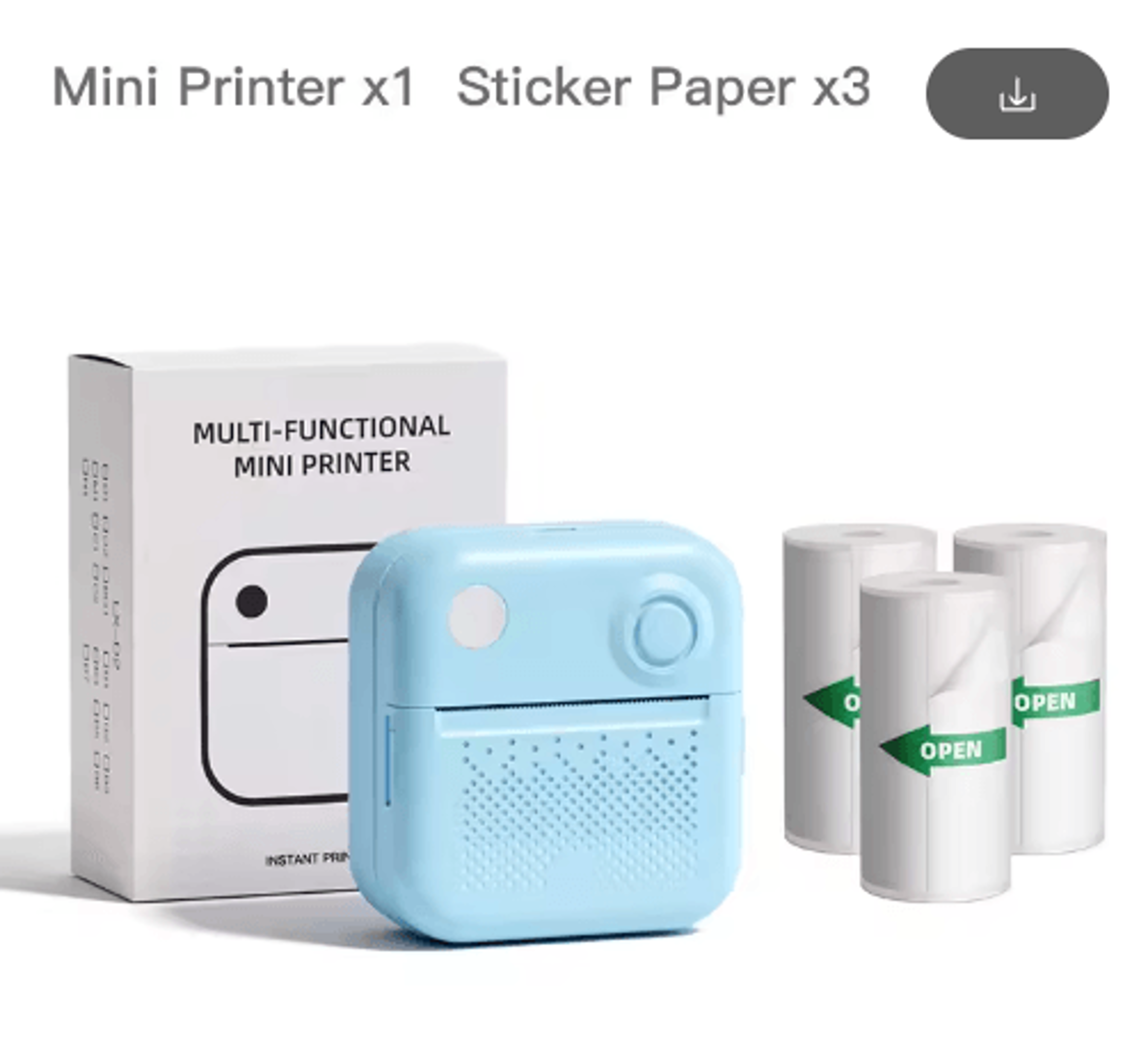 Mini Thermal Printer Paper  SelfAdhesive Sticker Rolls For Photo  Label Printing 12