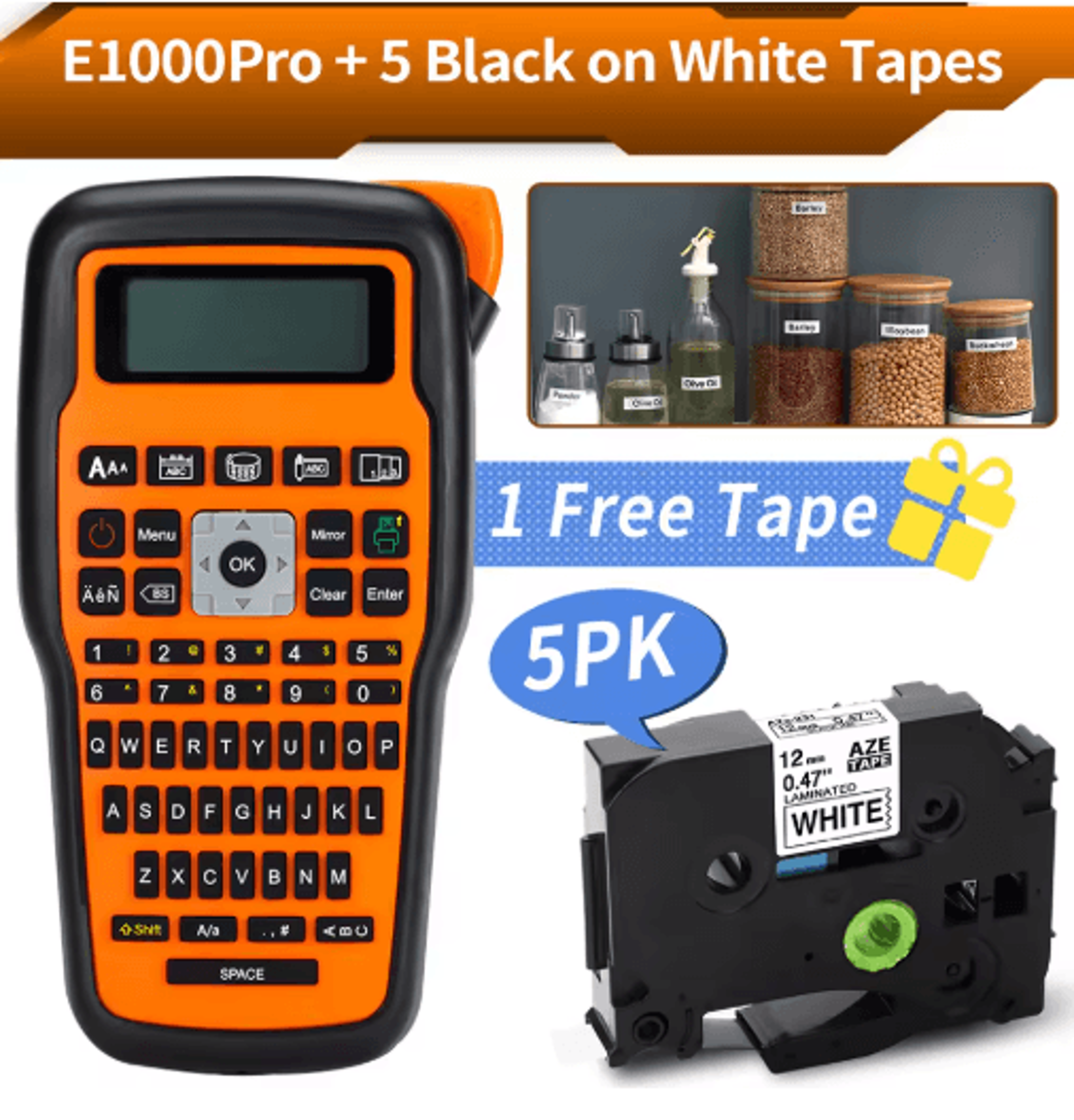 Portable Industrial Label Printer  QWERTY Label Maker For Brother TZ231 HSE231  FX231 19