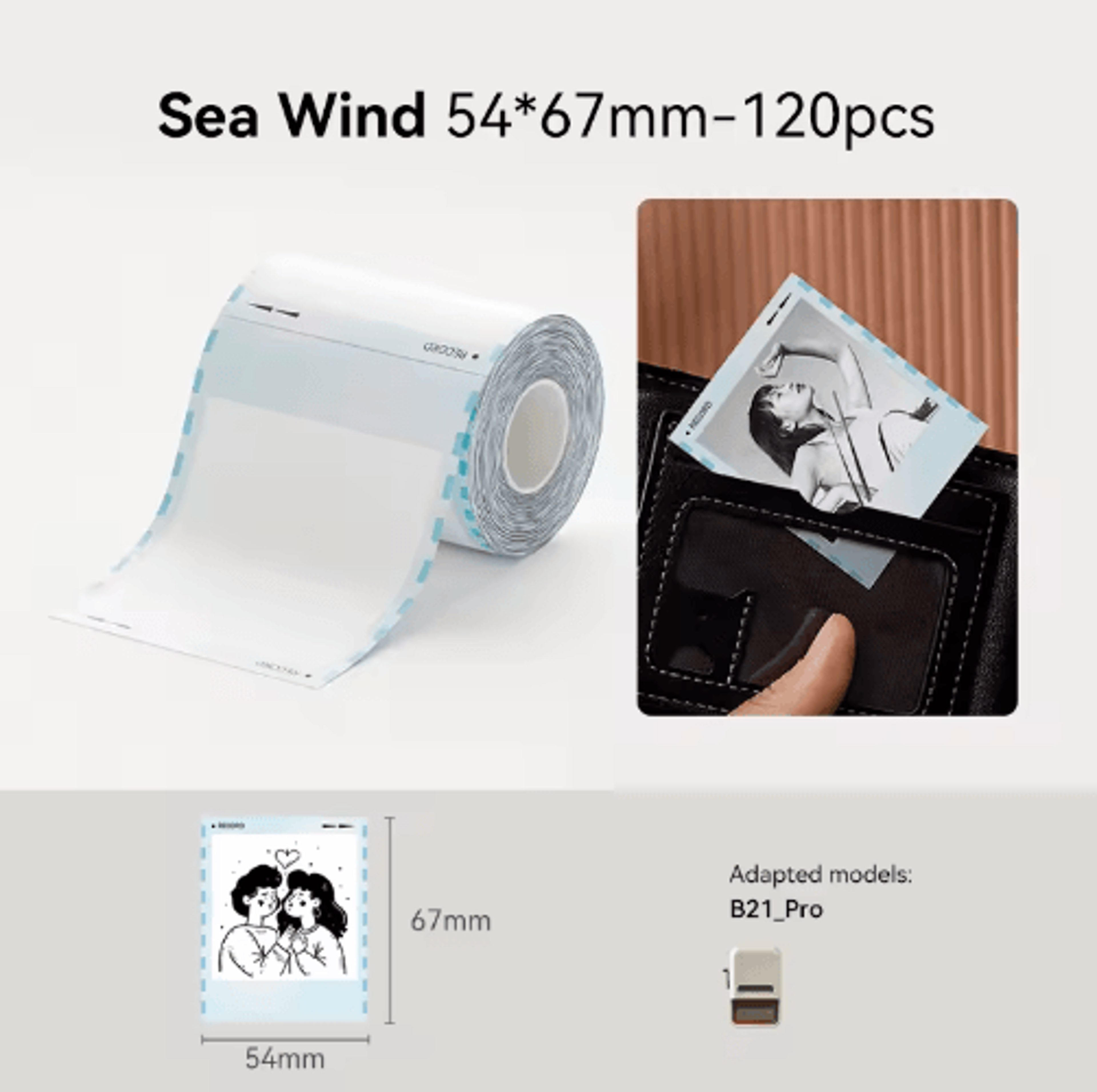 Wireless Label Printer  2050mm SelfAdhesive Sticker Maker For Home  Office 3