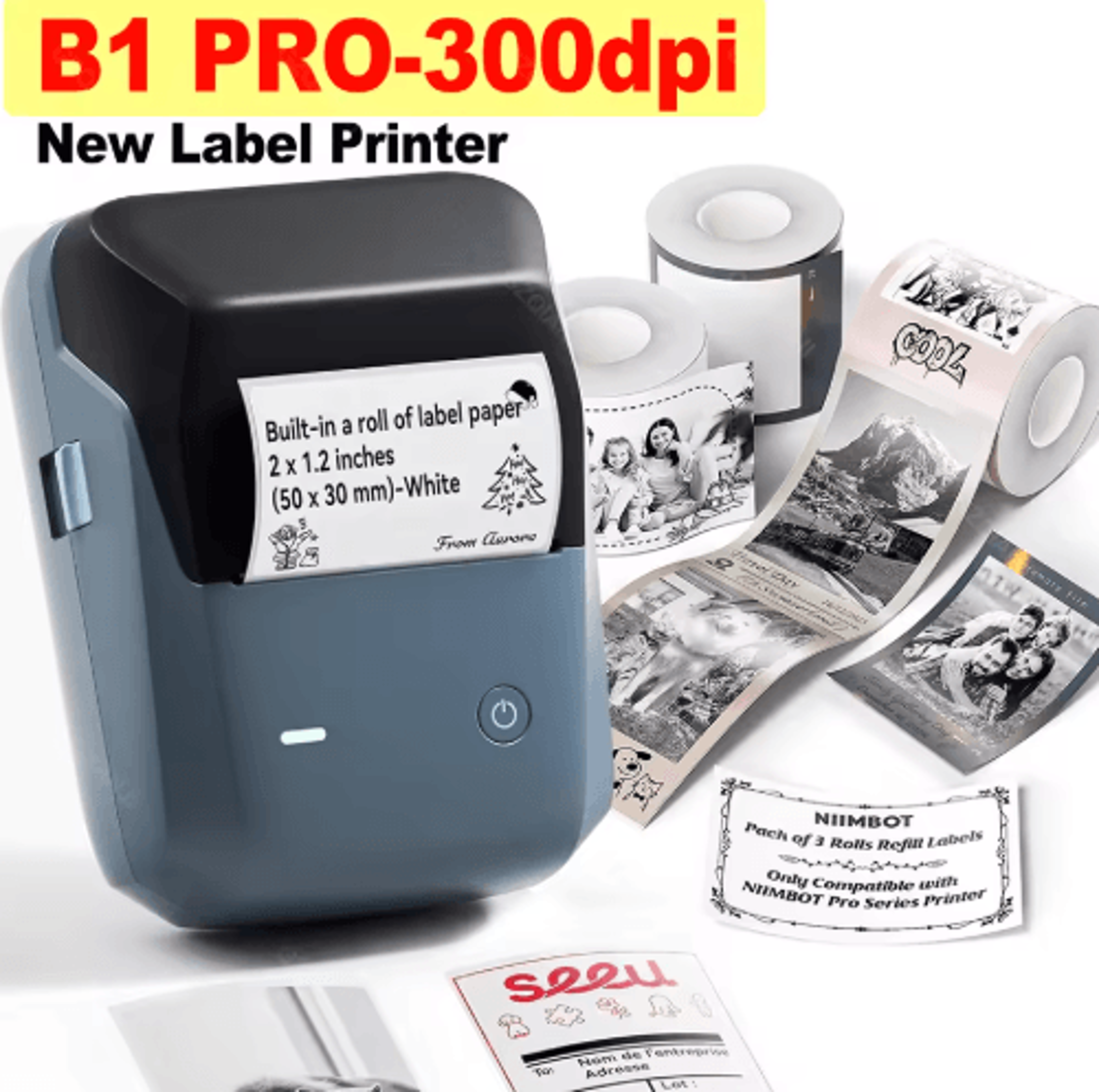 Wireless Label Printer  2050mm SelfAdhesive Sticker Maker For Home  Office 0