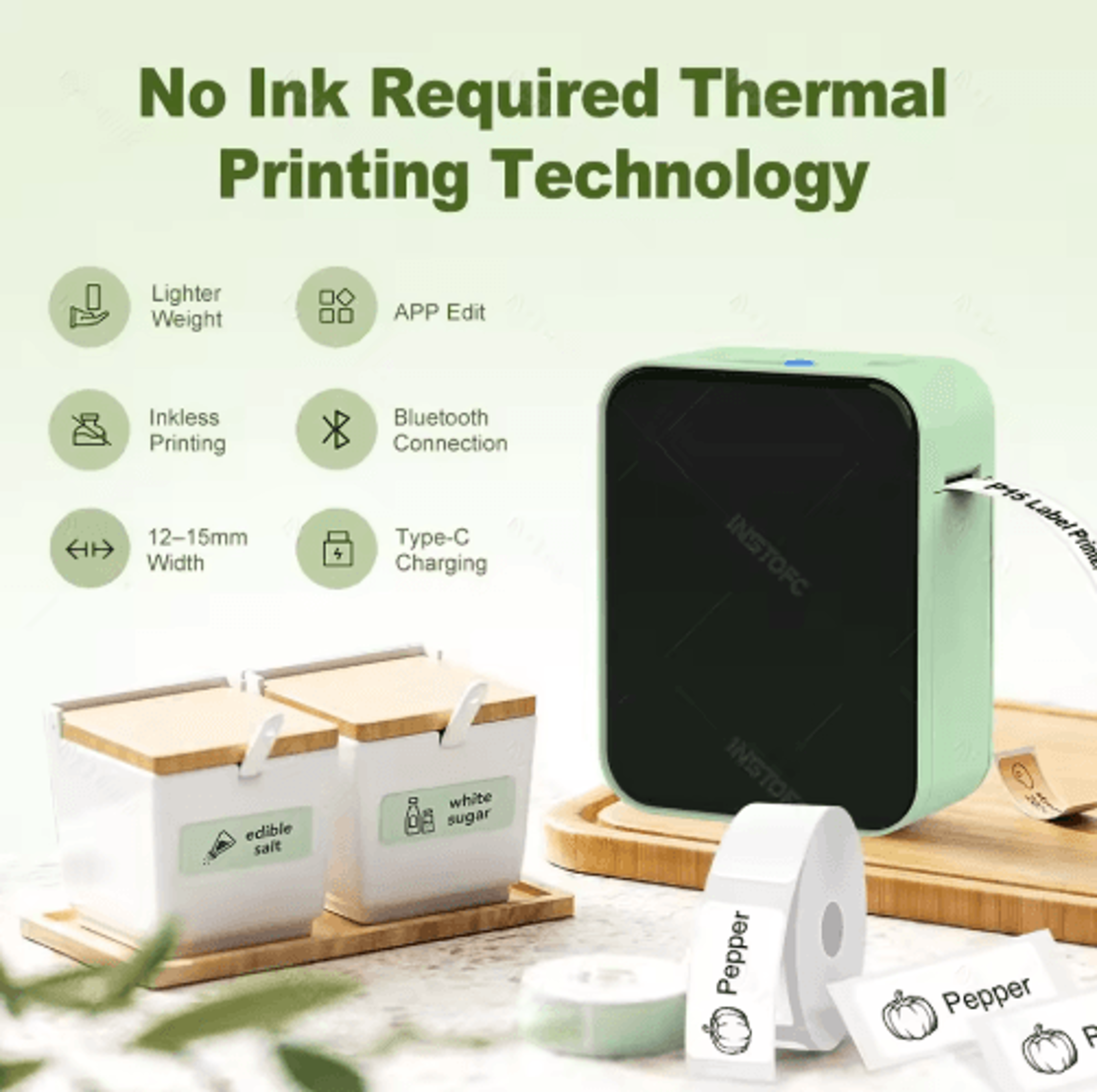 Y12 Portable Bluetooth Thermal Label Printer  Wireless Sticker Maker With Label Roll Options 14