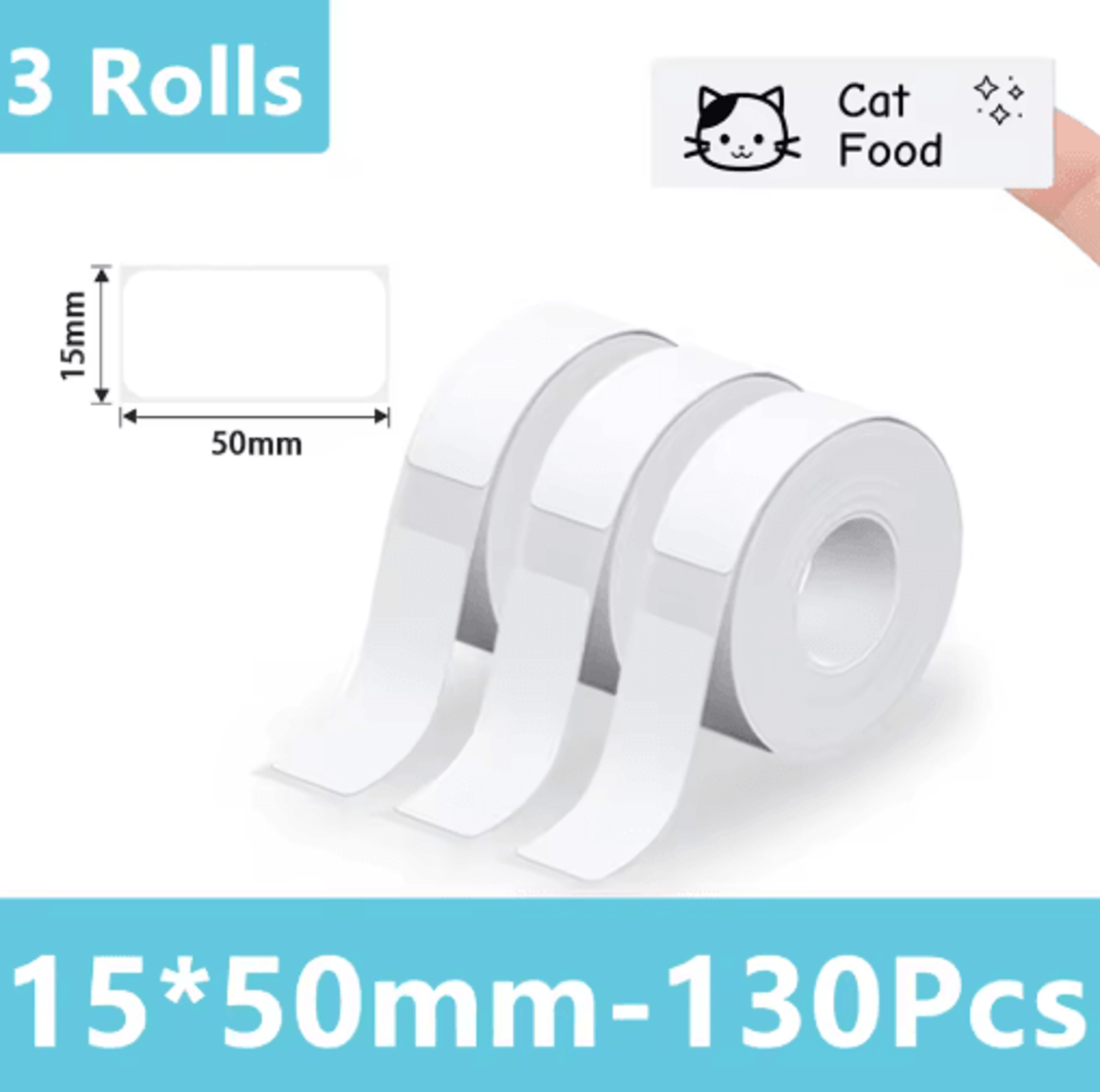 Waterproof Thermal Label Sticker Paper  White  Transparent Adhesive Rolls For P15P12P11D30Q30 9