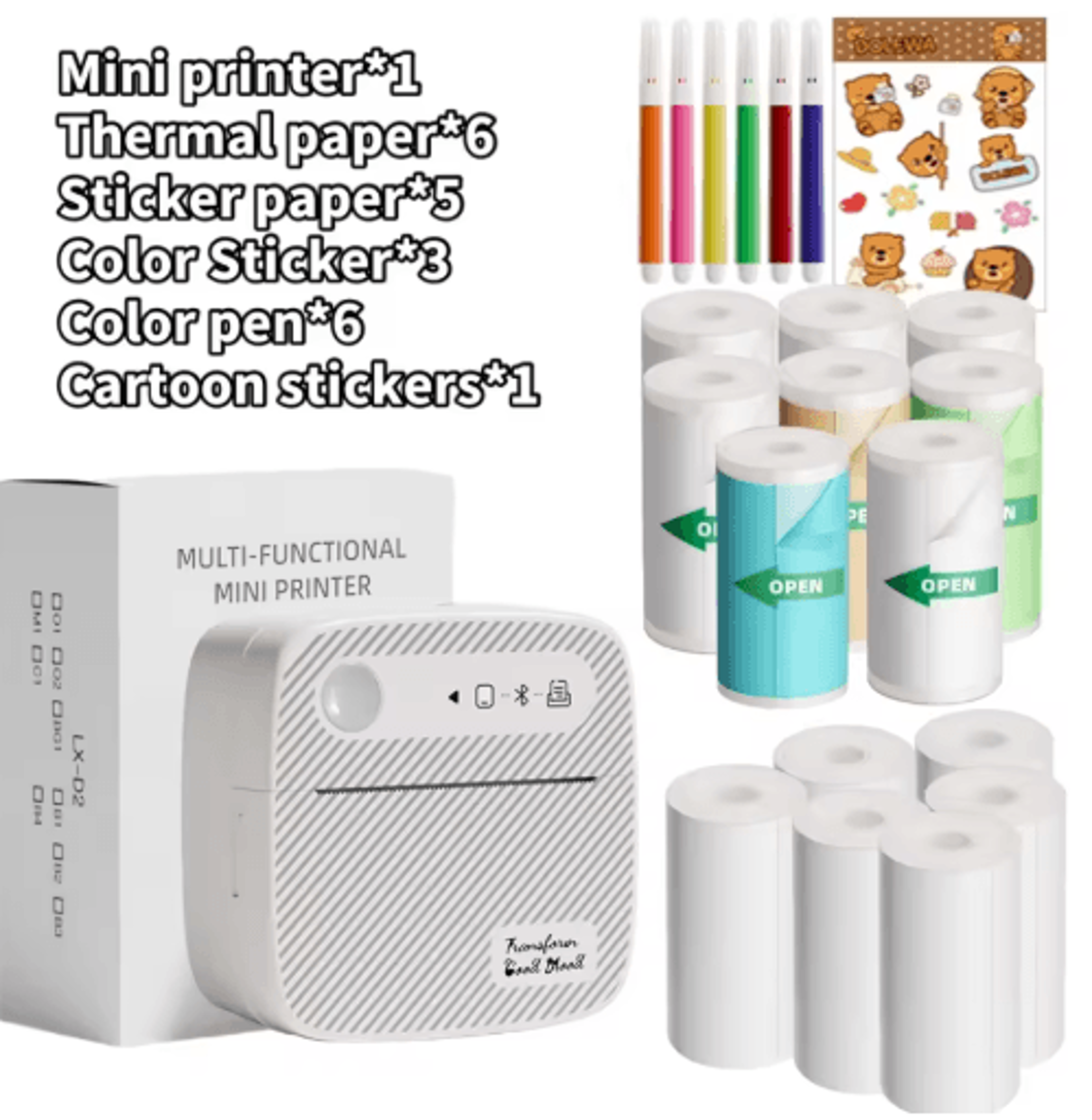 Portable Mini Bluetooth Label Printer  Wireless Inkless Sticker  Price Tag Maker 4