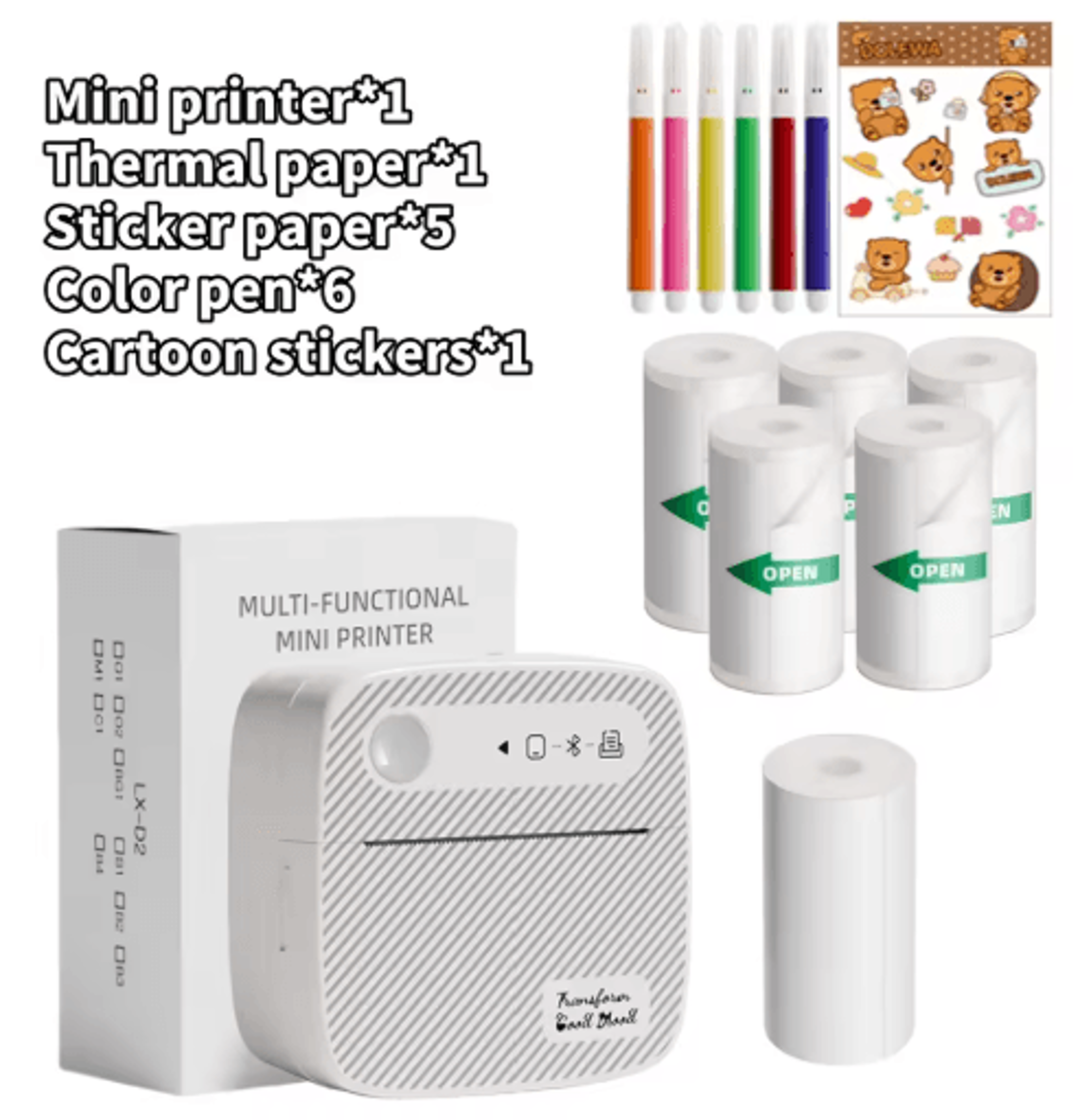 Portable Mini Bluetooth Label Printer  Wireless Inkless Sticker  Price Tag Maker 2