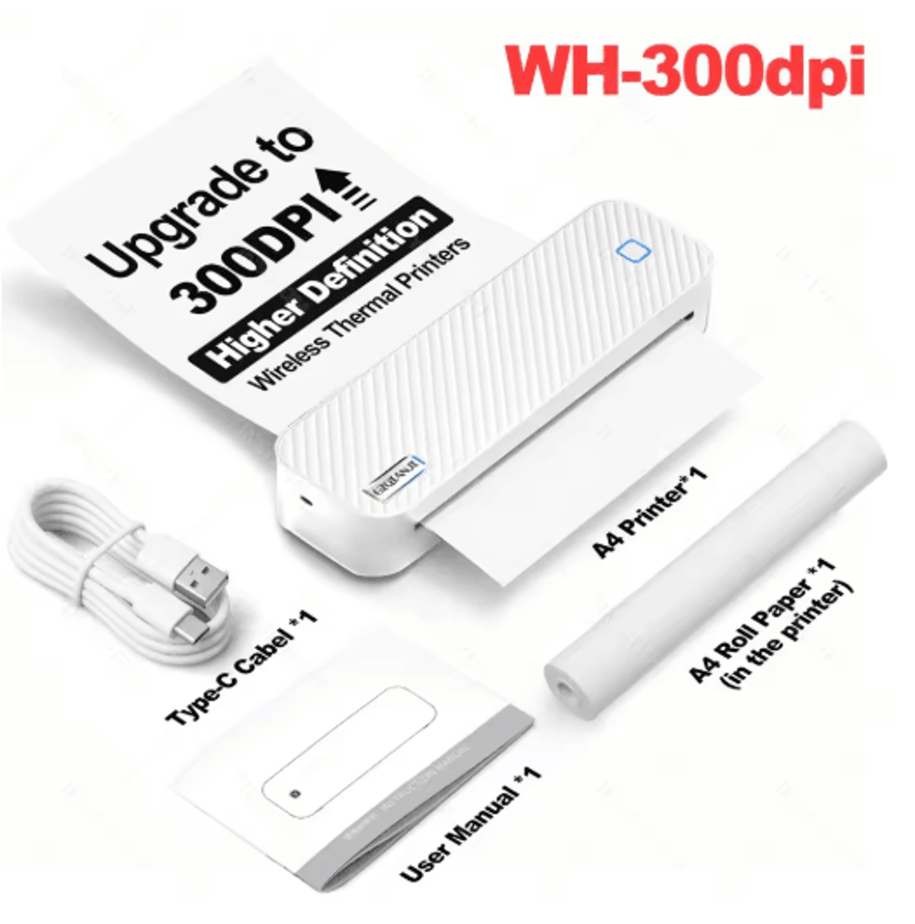 Portable Bluetooth Thermal Printer  Wireless Inkless A4  US Letter Travel Printer 3