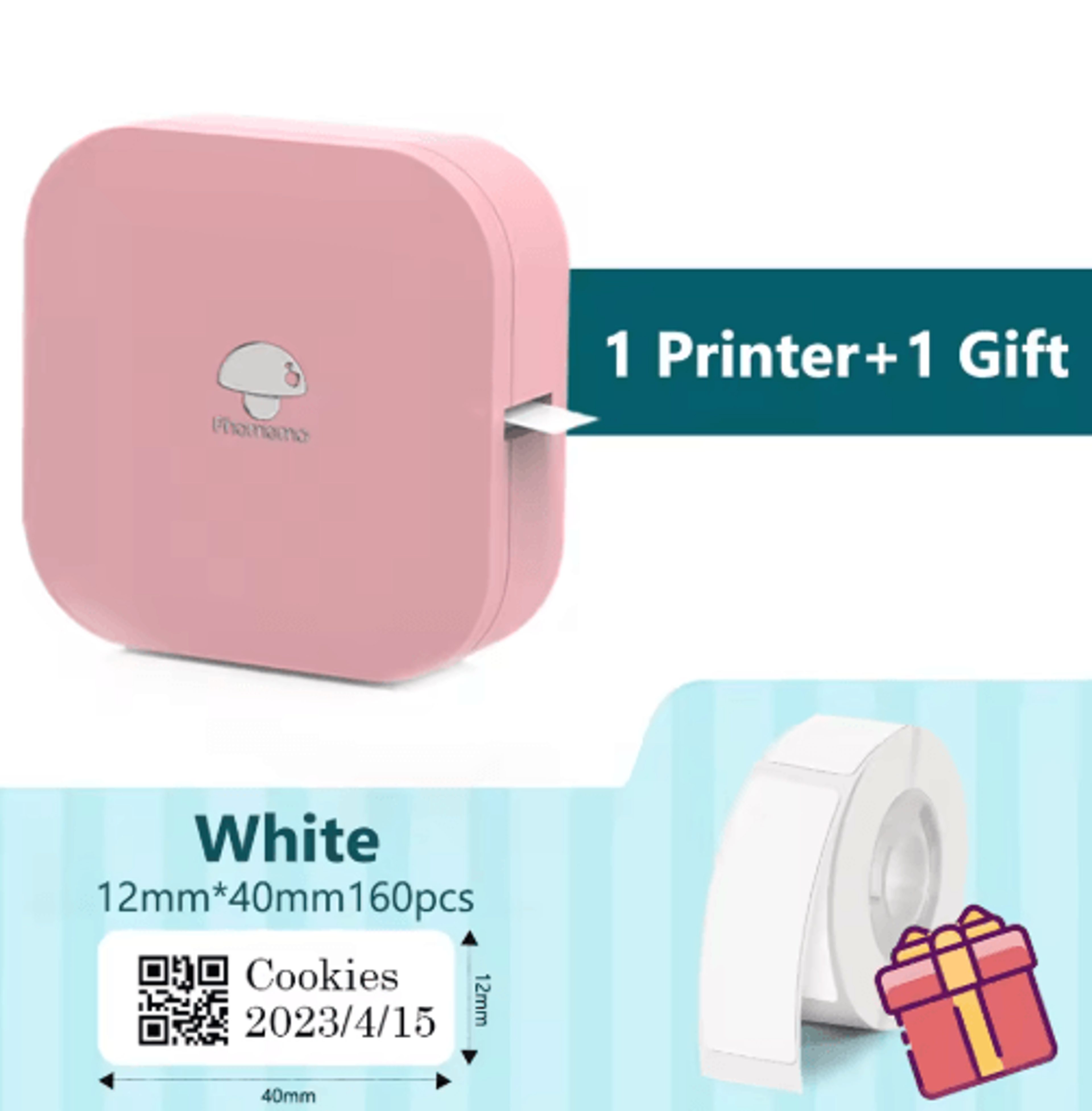 Mini Bluetooth Thermal Label Printer  Portable 615mm Sticker Label Maker 13