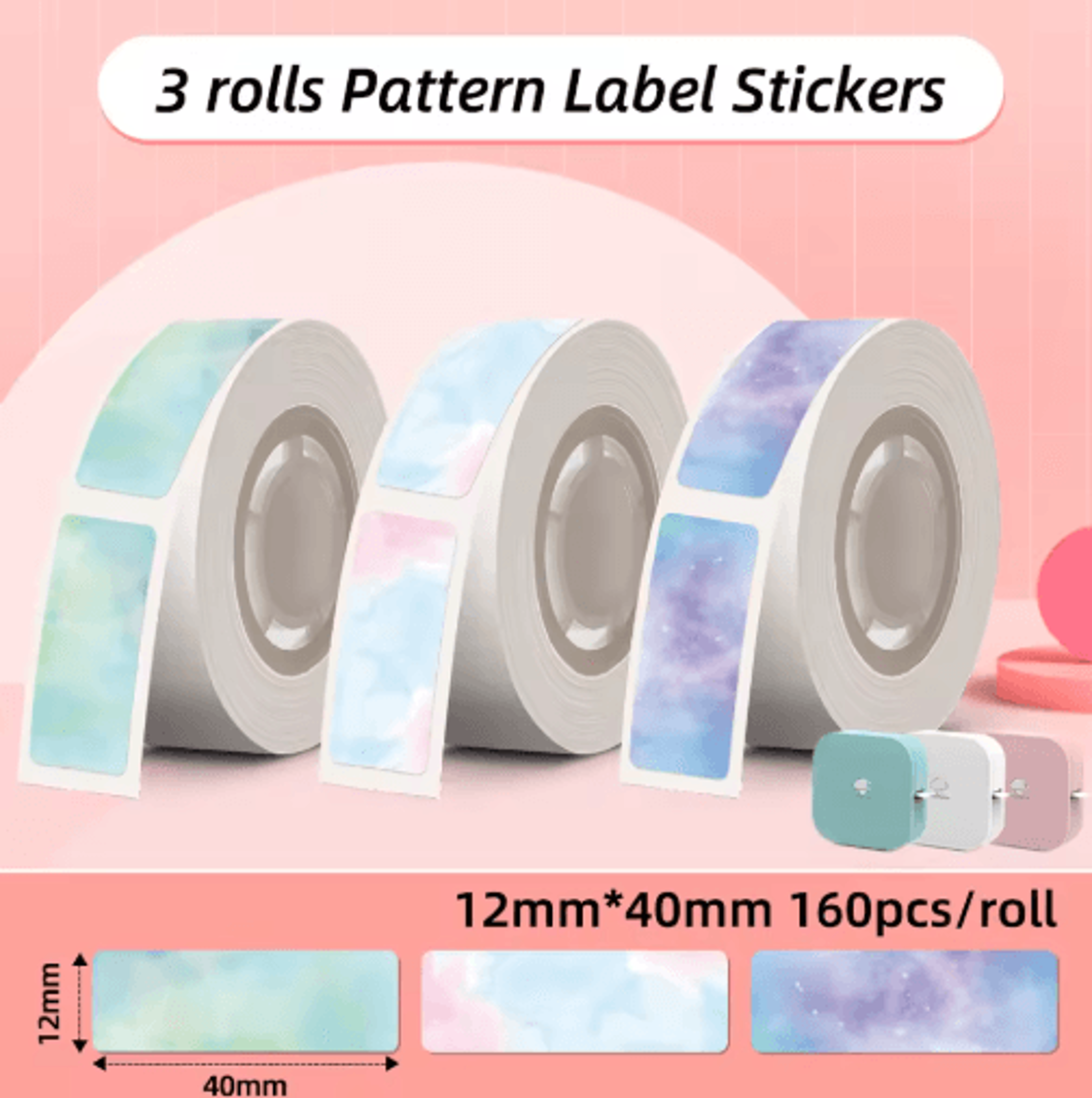 Mini Bluetooth Thermal Label Printer  Portable 615mm Sticker Label Maker 24