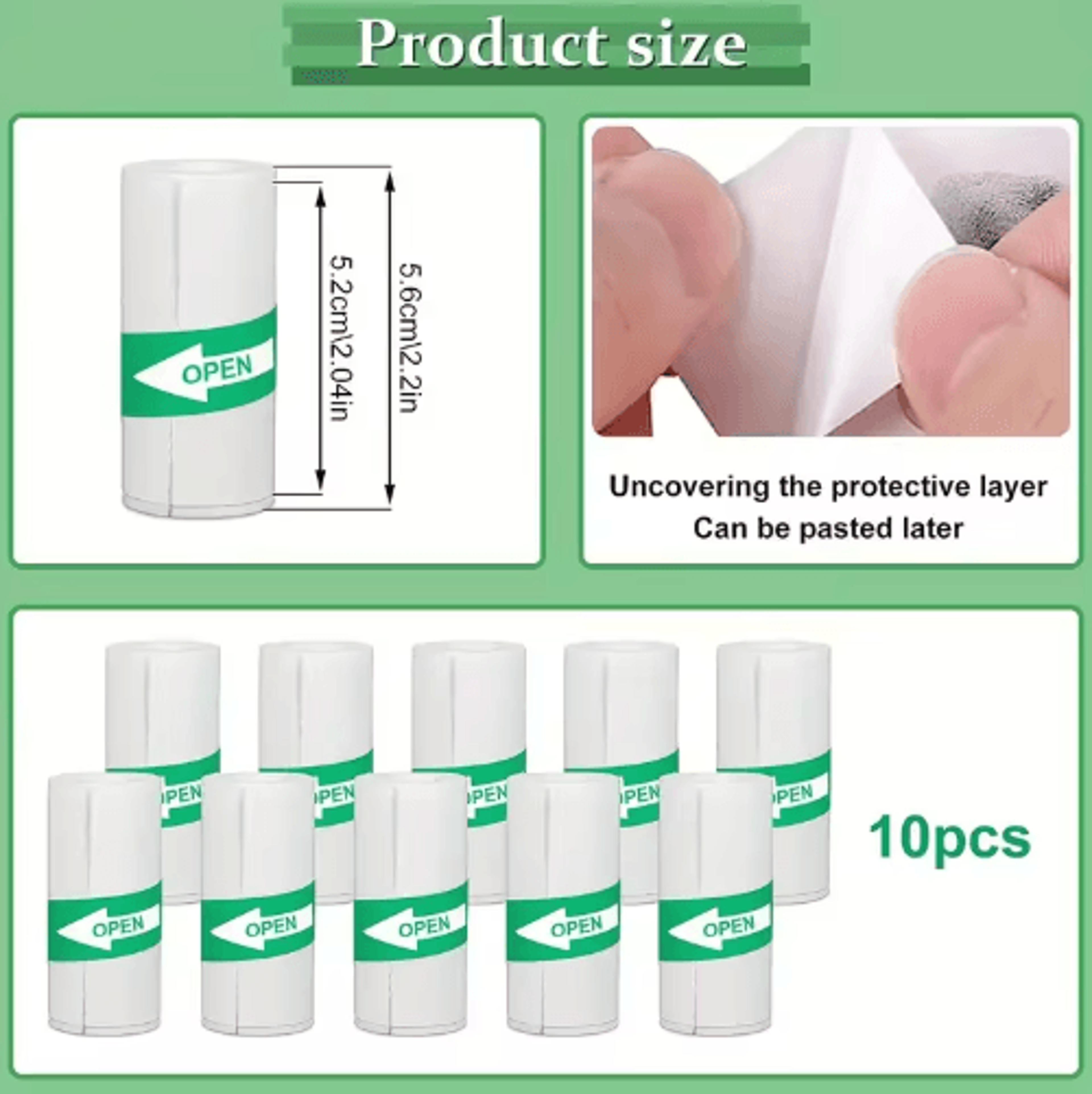 10 Rolls 57mm SelfAdhesive Thermal Printing Paper  White Sticker Paper For Mini Printers 9