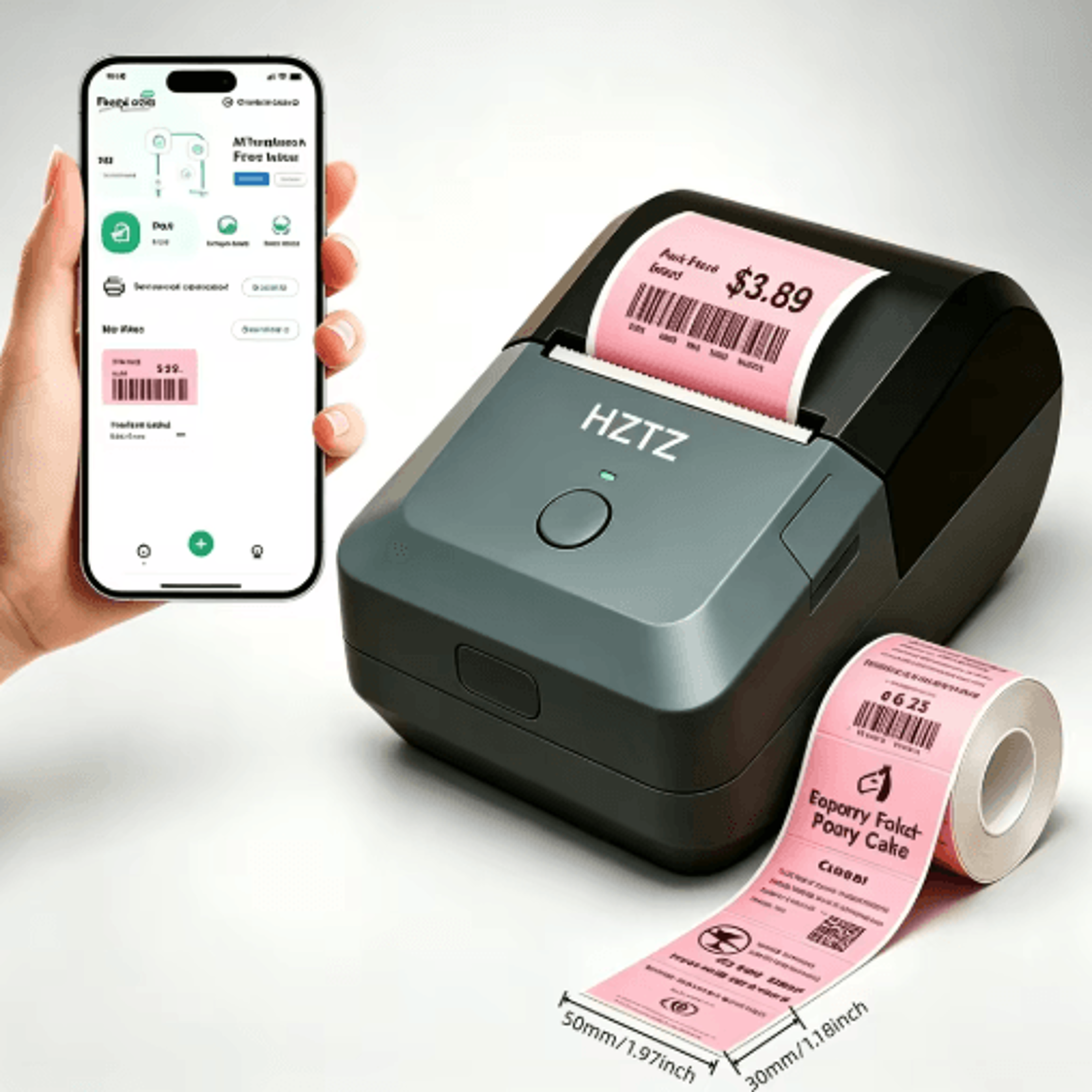 Inkless Bluetooth Thermal Label Printer  Wireless Sticker Maker For Retail  Inventory 7