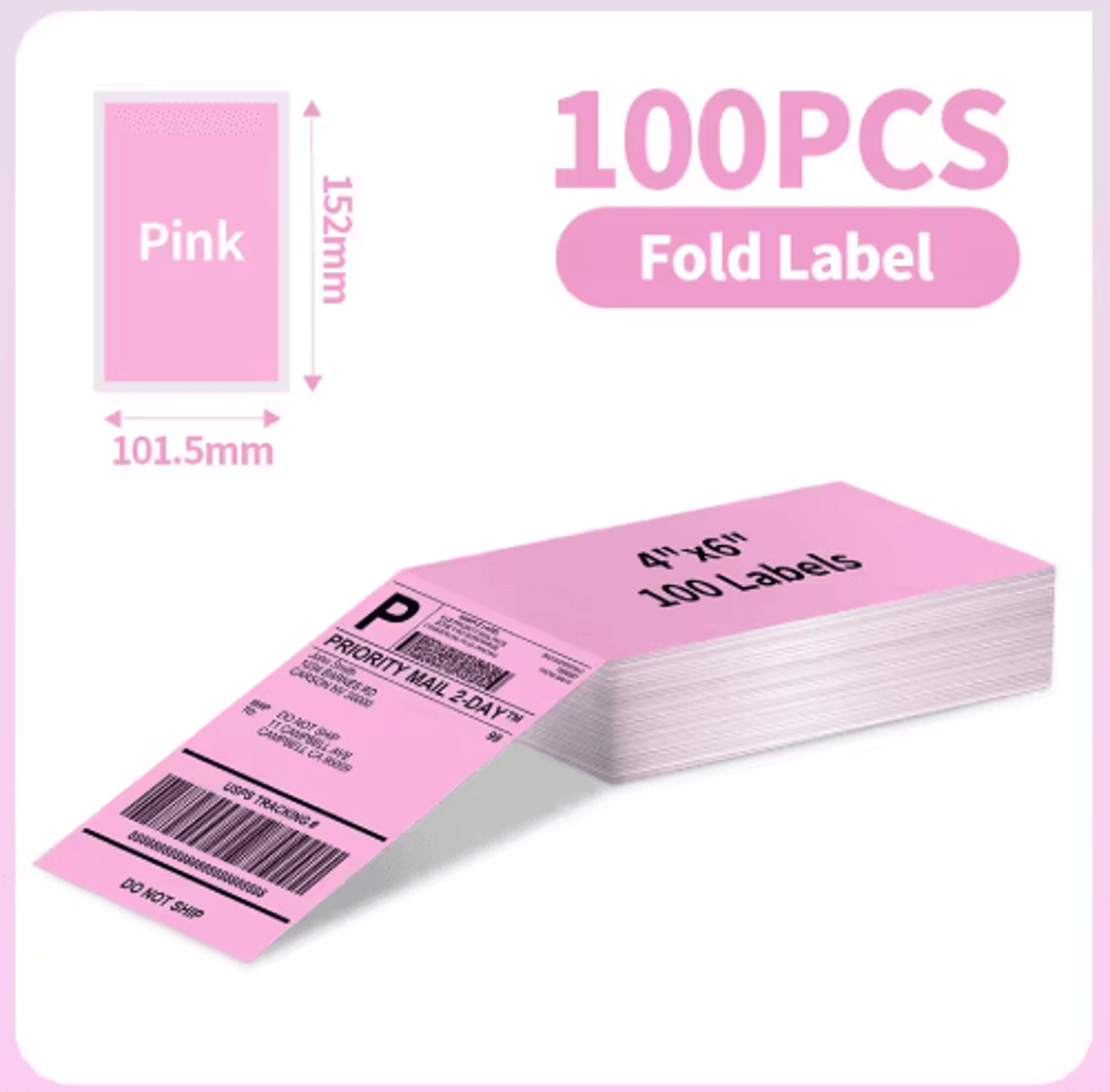 100x150mm Thermal Shipping Label Stickers  Adhesive Label Roll For PM241BTD520246S Printers 1