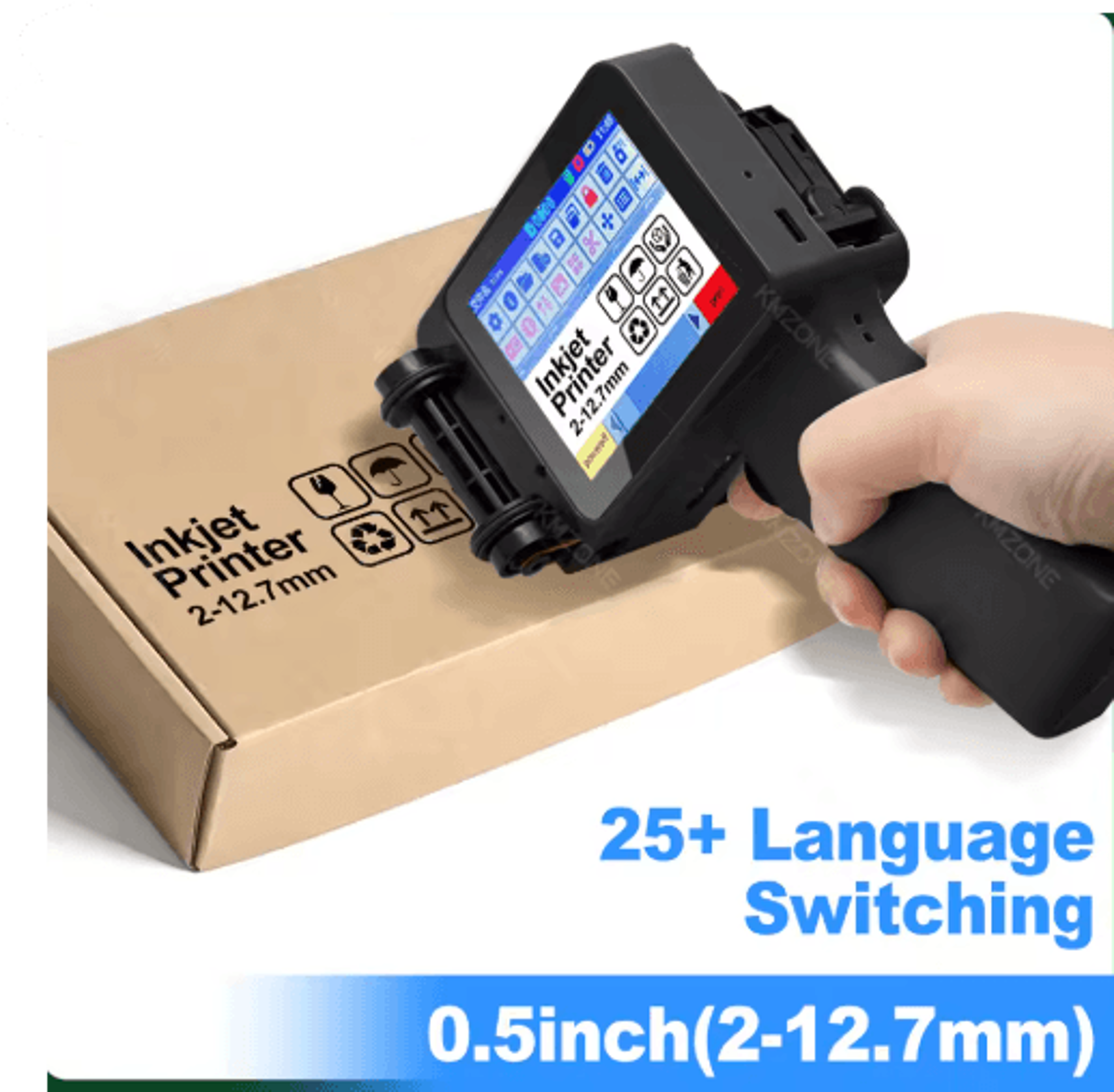 Mini Handheld Inkjet Printer  2127mm QR Code Barcode  Batch Coding Machine 0