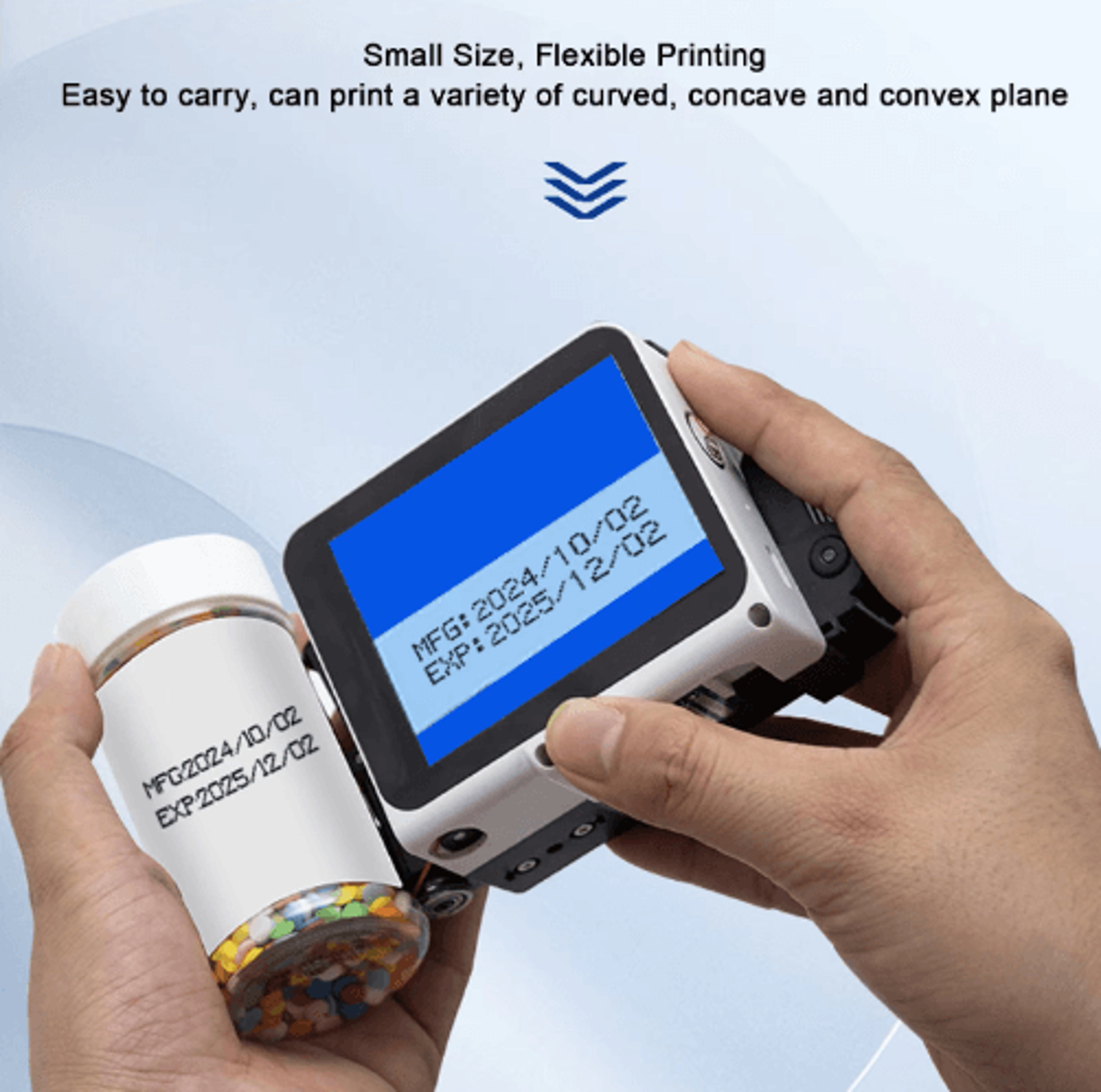 127mm Handheld Inkjet Printer  Portable Barcode Date  Batch Coding Machine 3