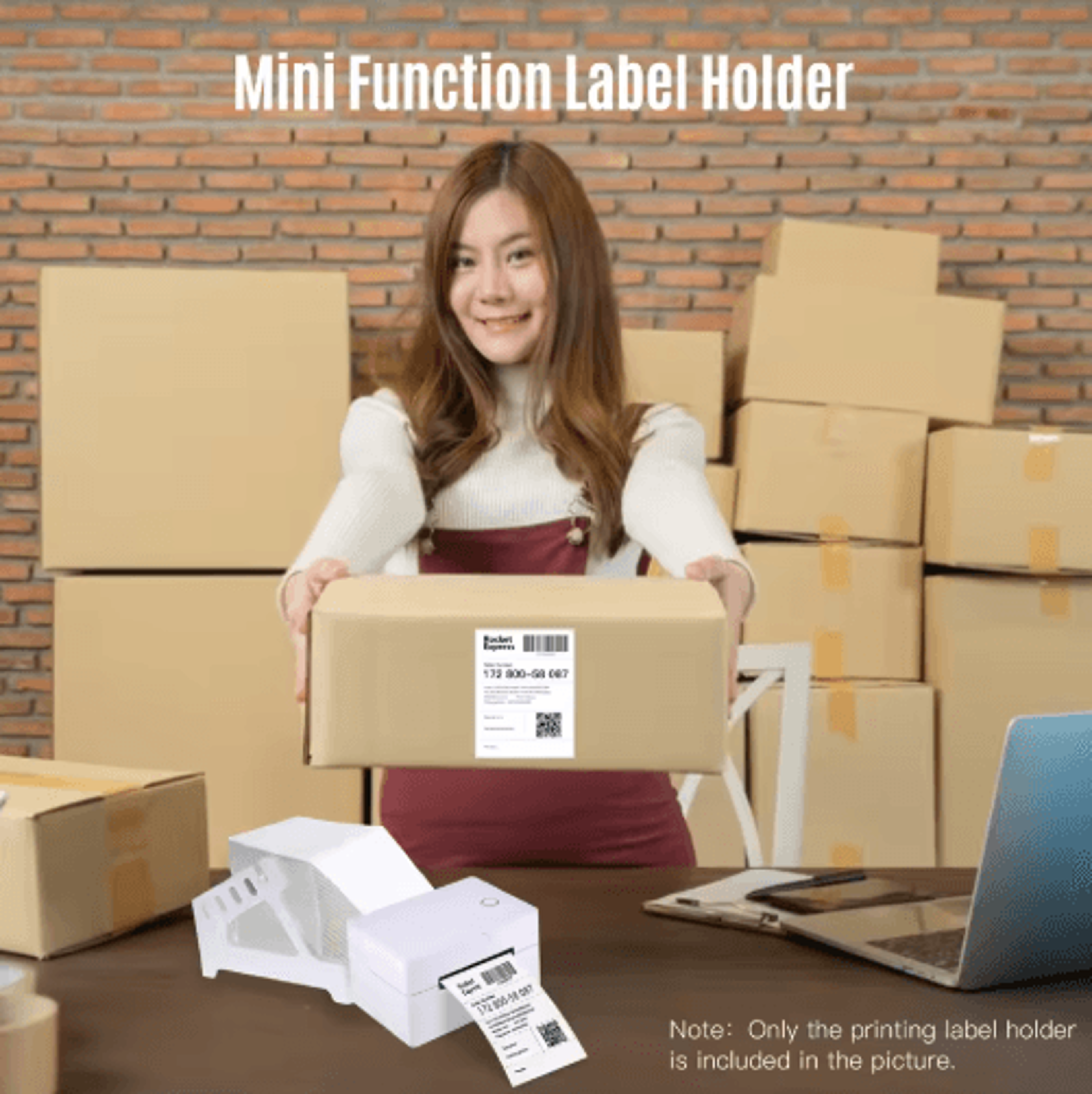 2in1 Shipping Label Holder  Desktop Dispenser For 4x6 Thermal Label Rolls  Fanfold Labels 2