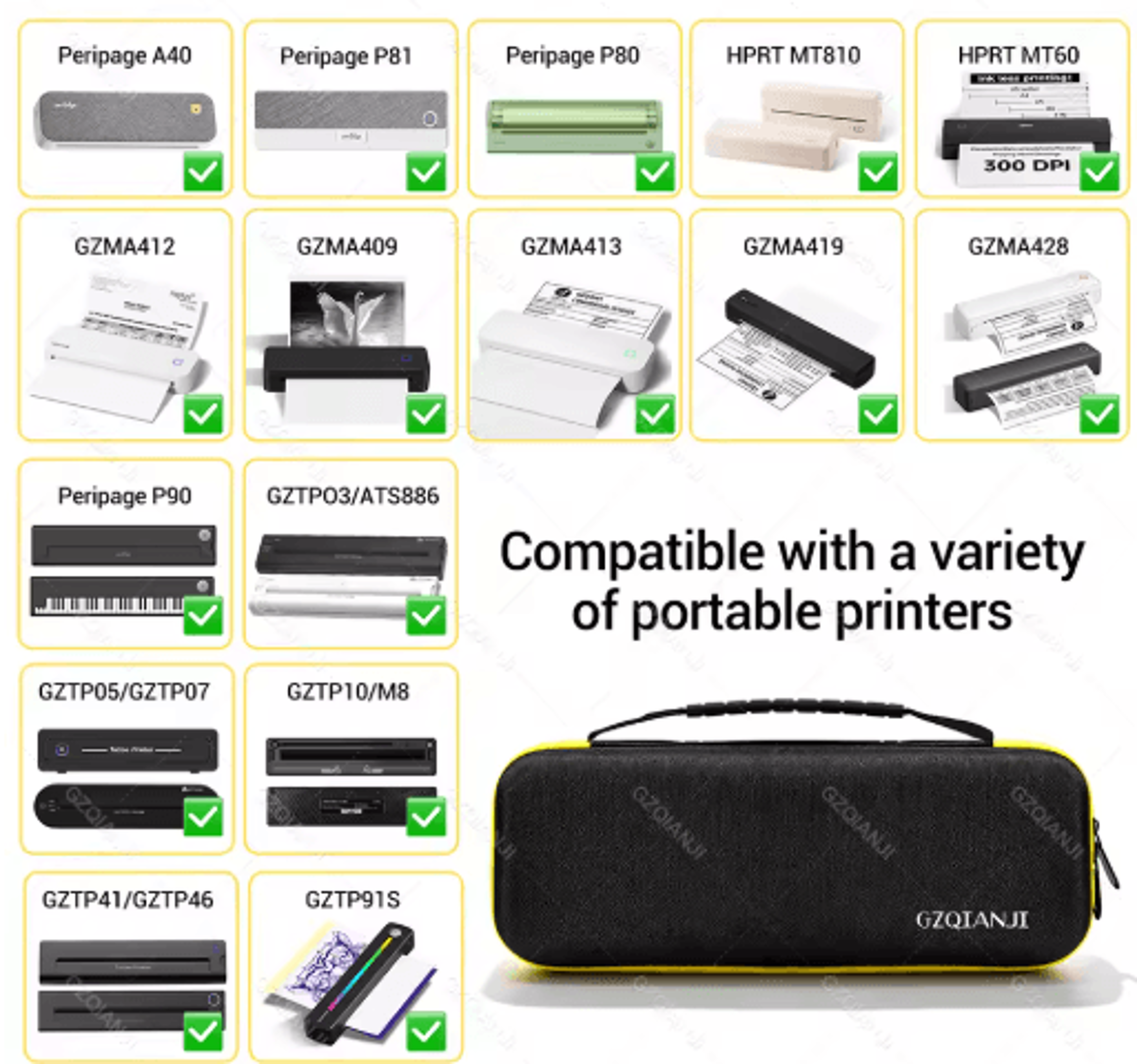 Protective Carrying Case For PeriPage A40 Printer  Portable Storage Bag 6
