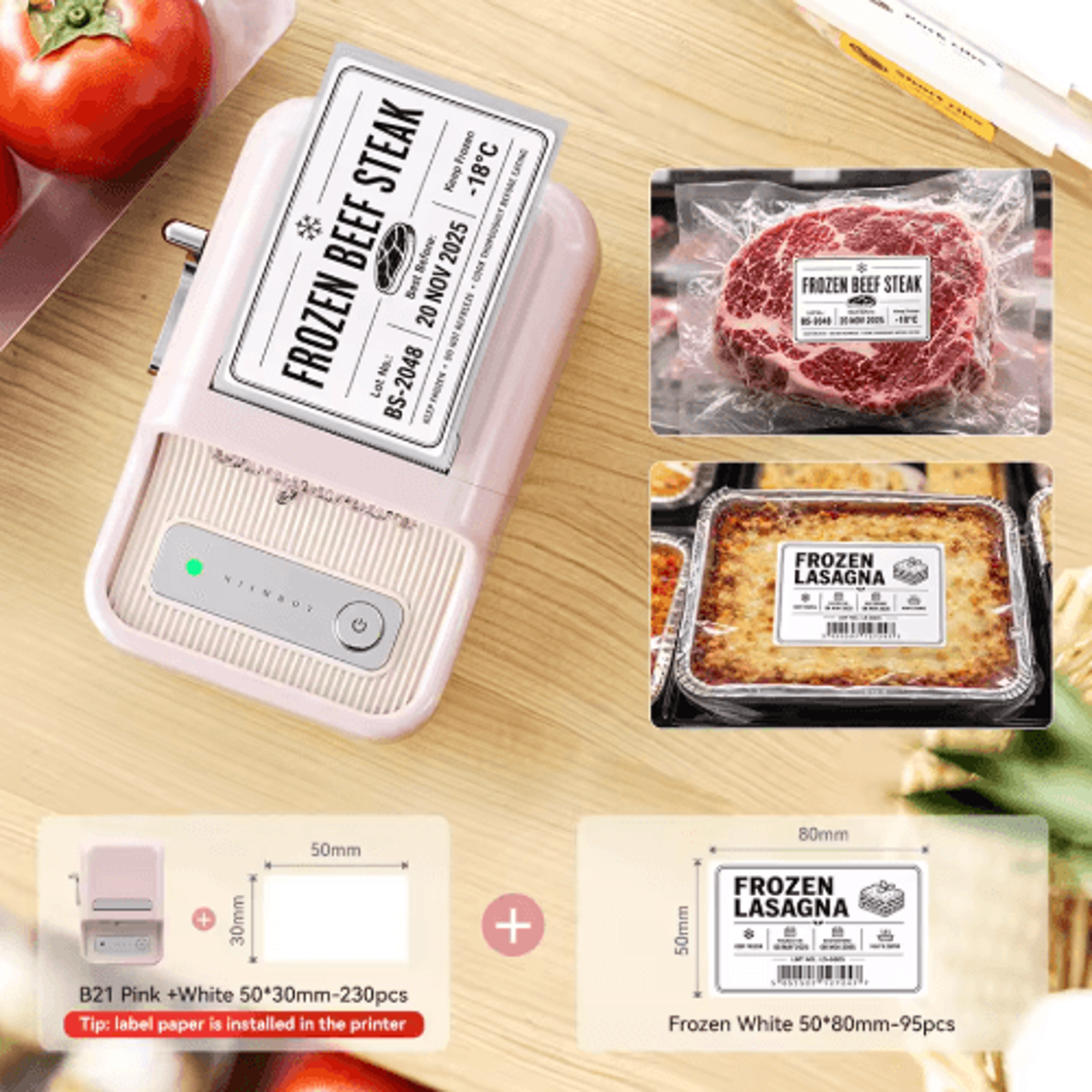 Wireless Bluetooth Label Maker  Freezer Labels For Kitchen  Food Storage 1