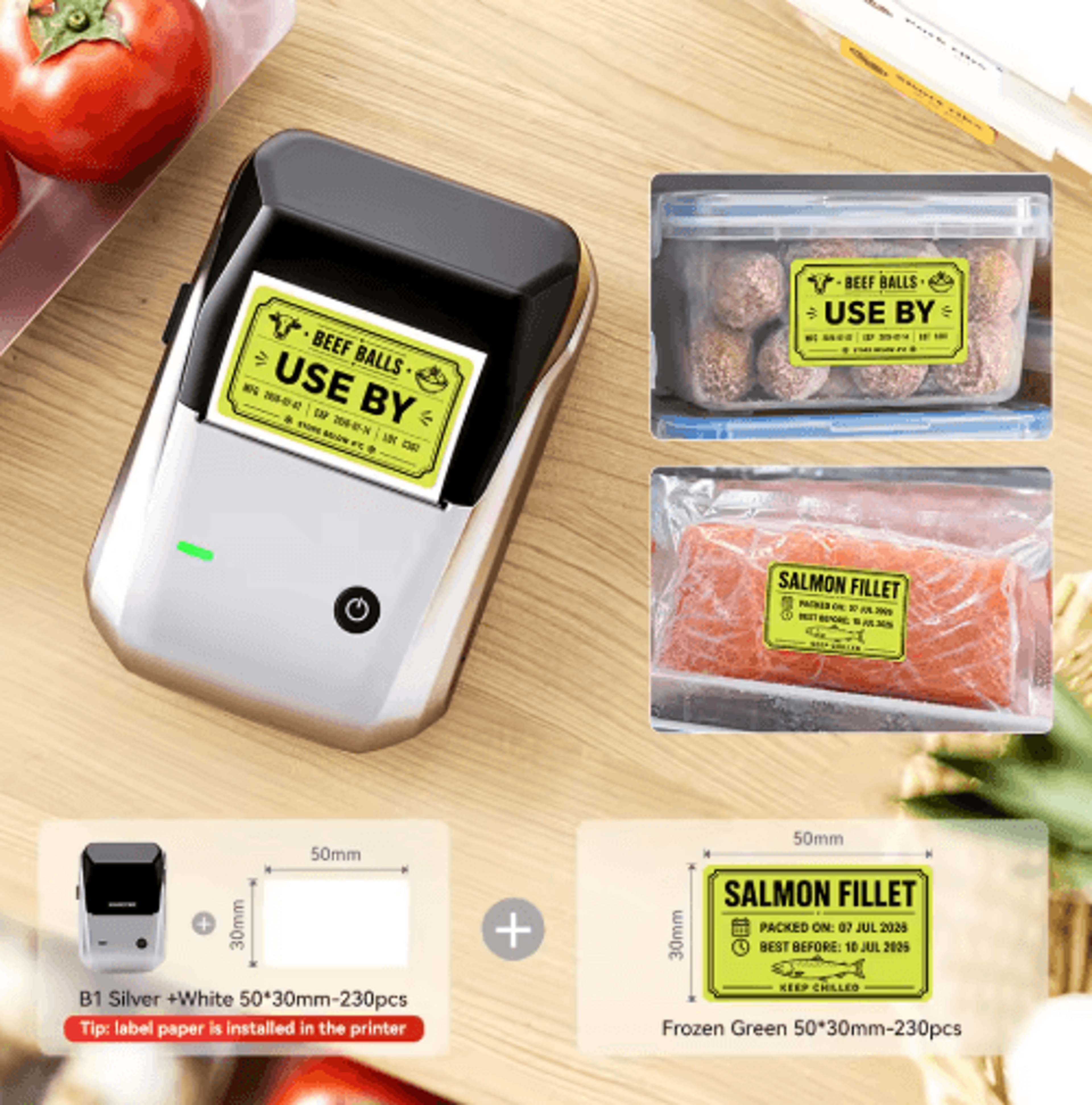 Wireless Bluetooth Label Maker  Freezer Labels For Kitchen  Food Storage 15